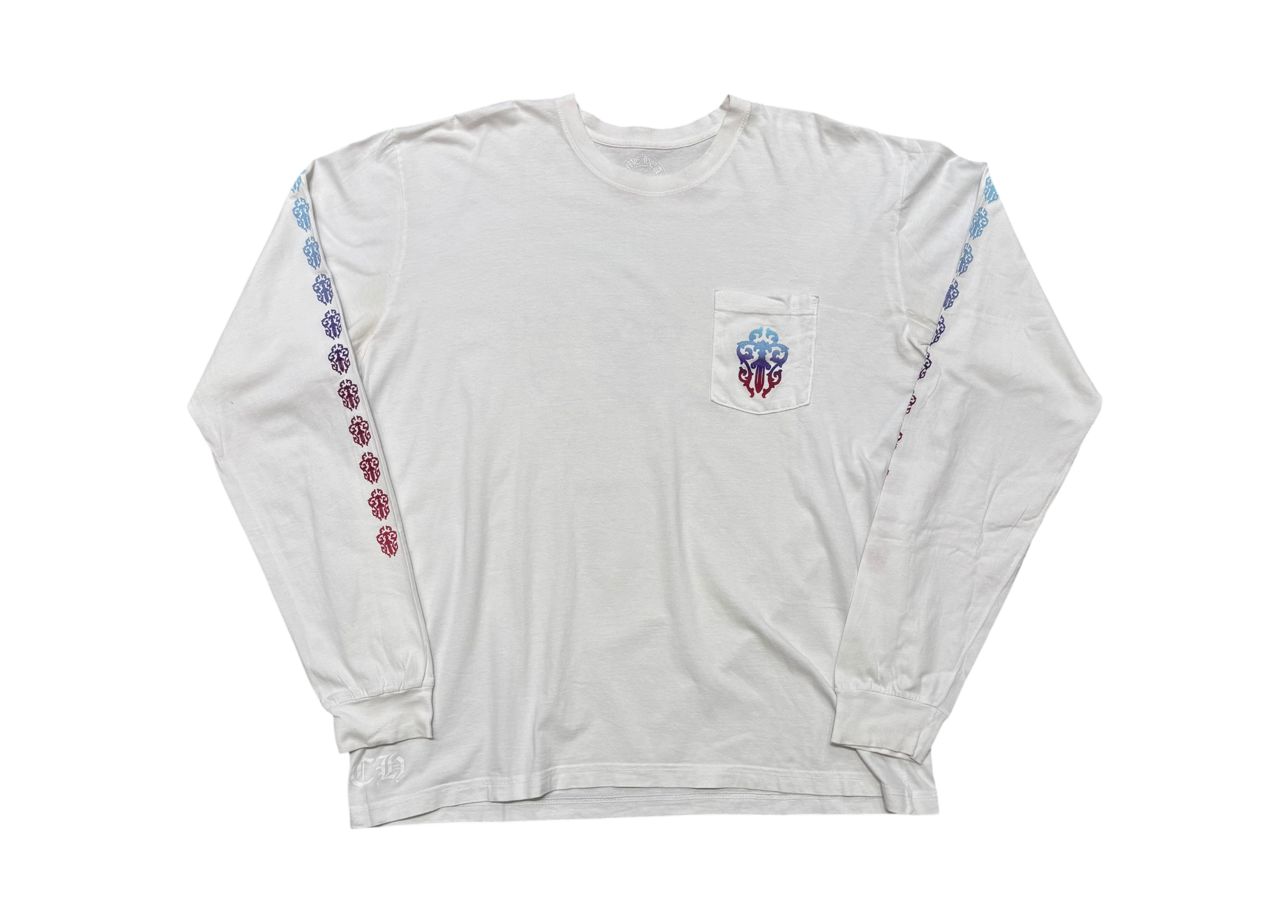 Chrome Hearts Longsleeve Horseshoe Dagger Gradient White COND 9.5/10
