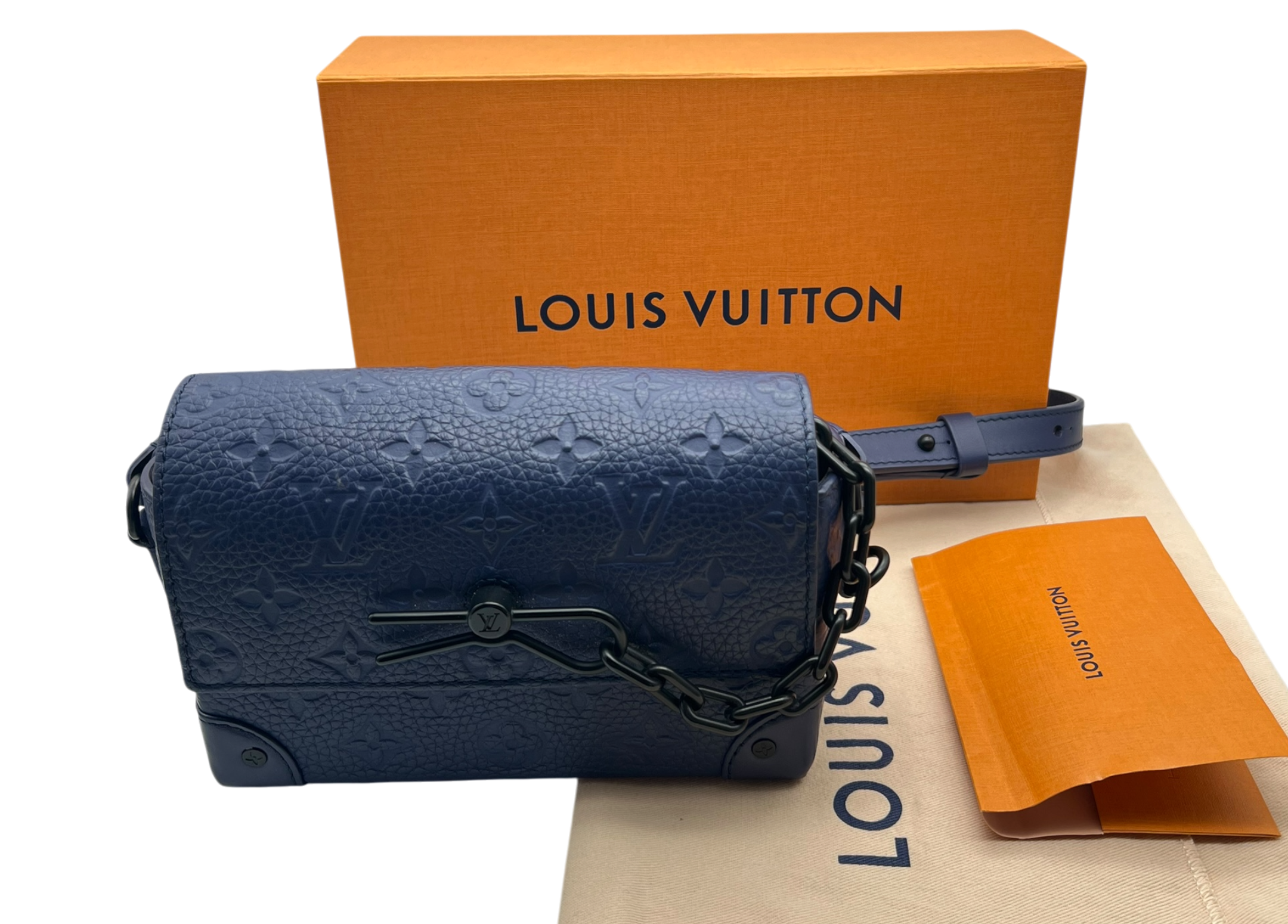 Louis Vuitton Steamer Wearable Wallet Monogram Leather Navy COND 9/10 (OG ALL)