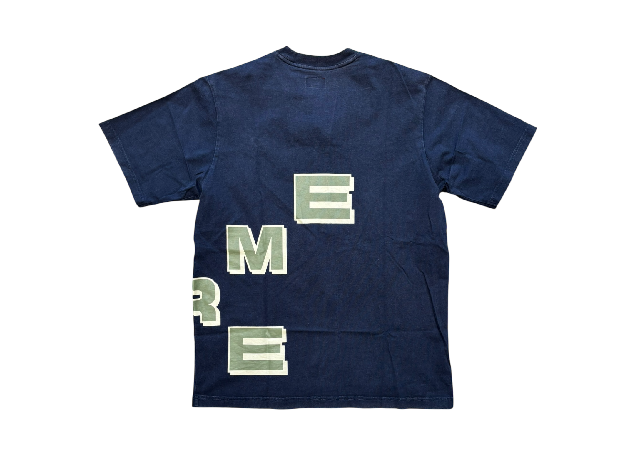 Supreme T-shirt Stagger Alphabet Logo Navy COND 8.5/10