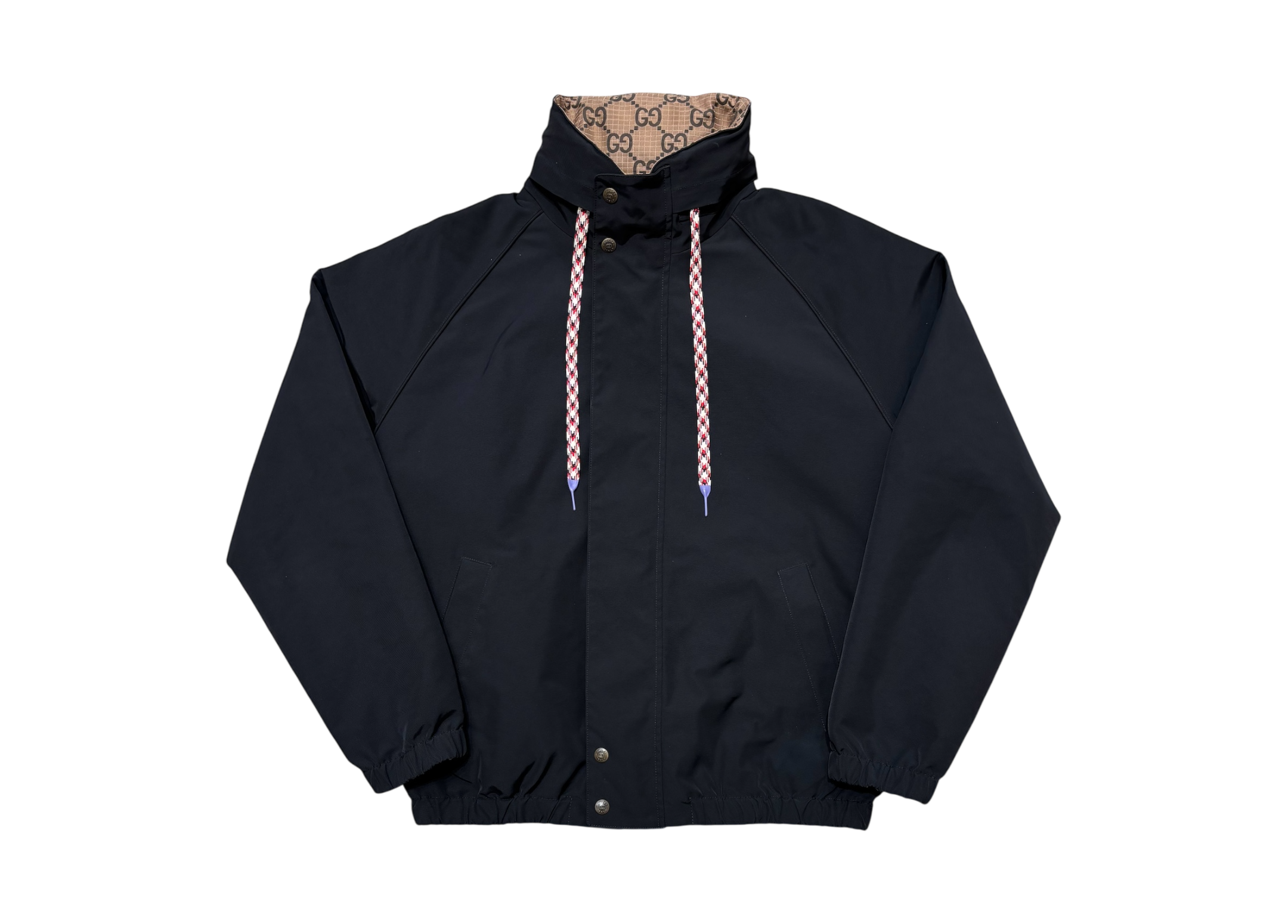 Gucci Jacket Ripstop Reversible Black Monogram COND 9.5/10