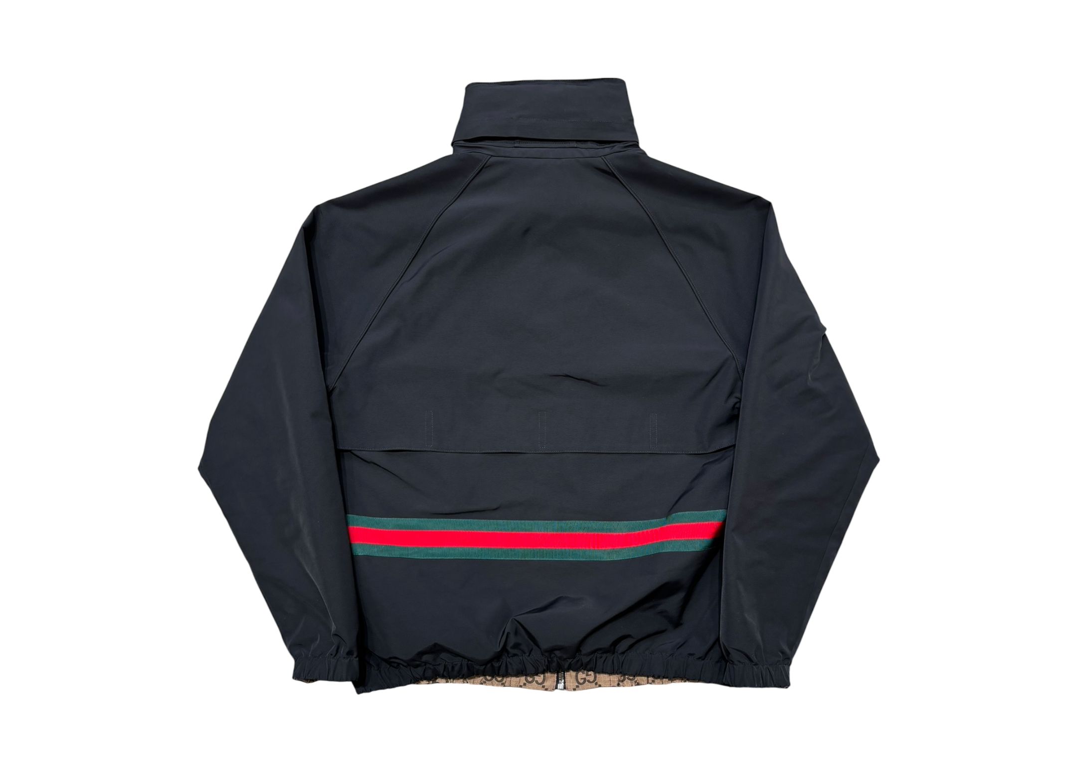 Gucci Jacket Ripstop Reversible Black Monogram COND 9.5/10