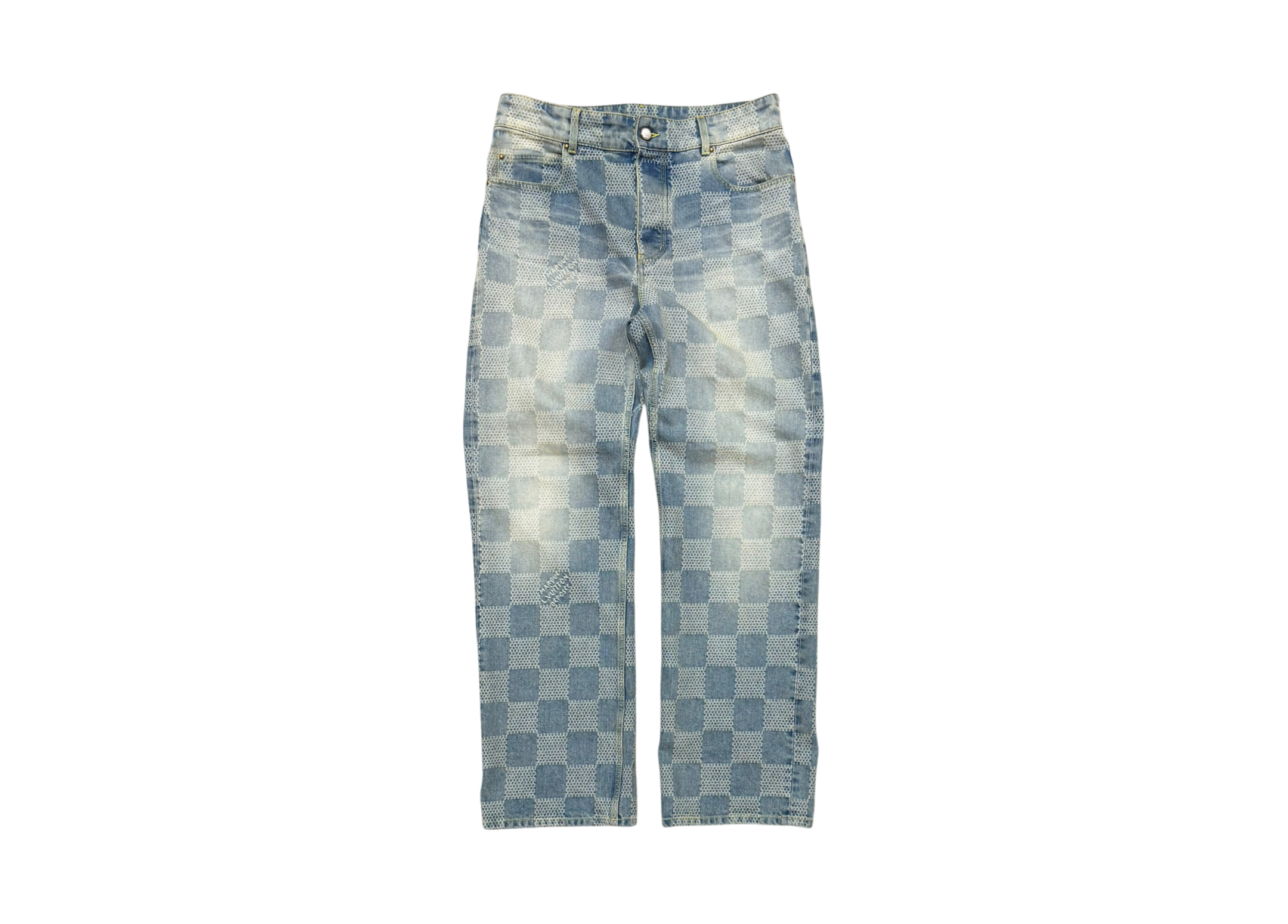 Louis Vuitton Denim Jeans Damier COND 9.5/10