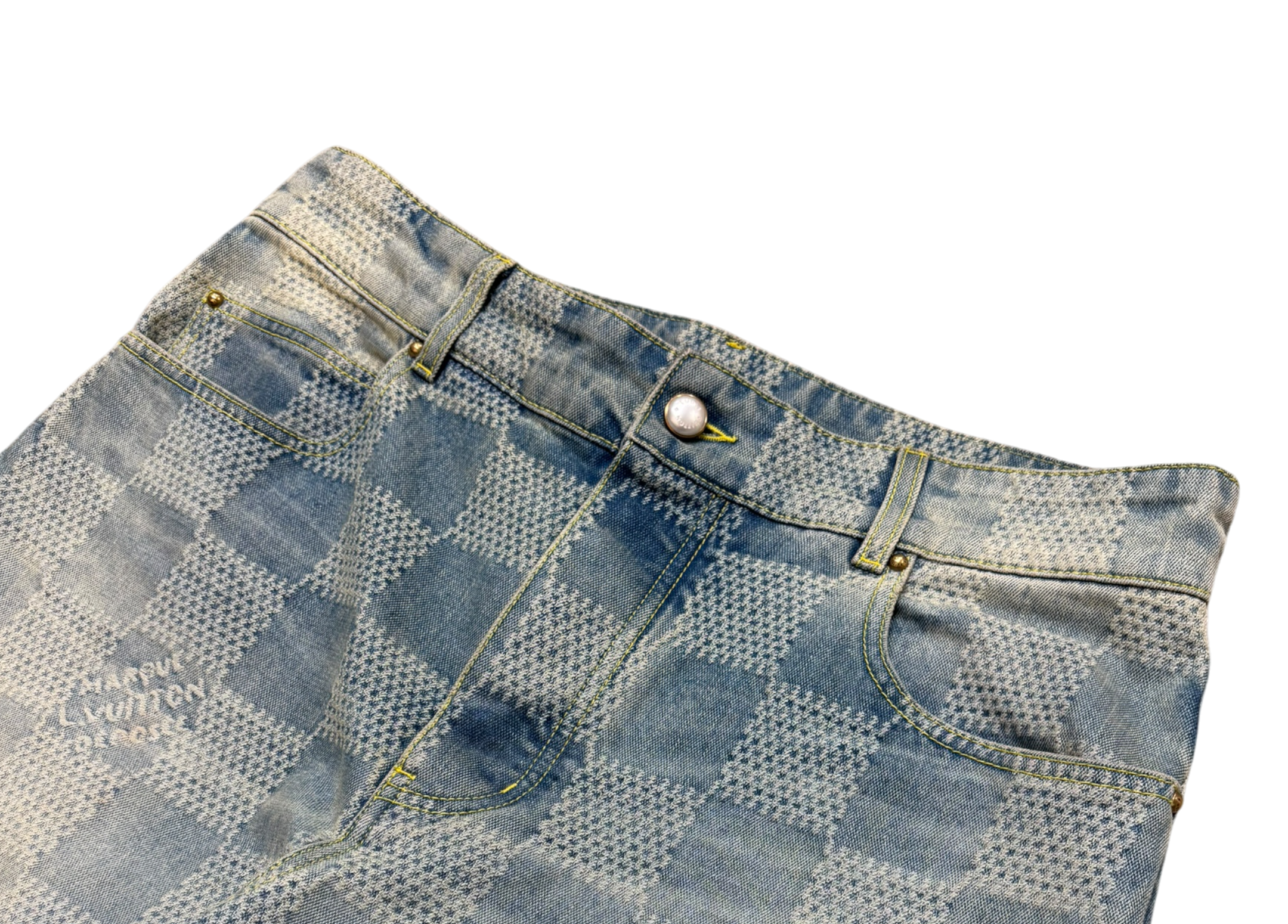 Louis Vuitton Denim Jeans Damier COND 9.5/10