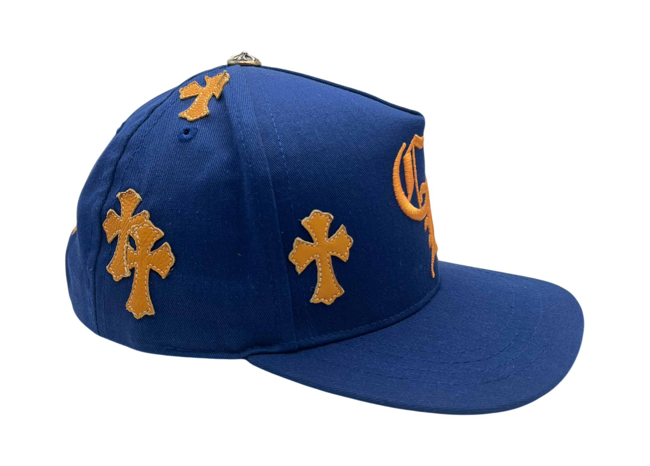 Chrome Hearts Cap Blue Cross Patch Yellow COND 9/10