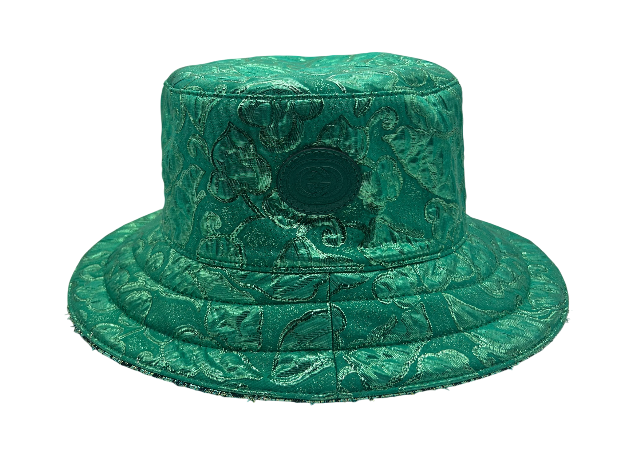 Gucci Bucket Reversible Lamé Green COND NEW