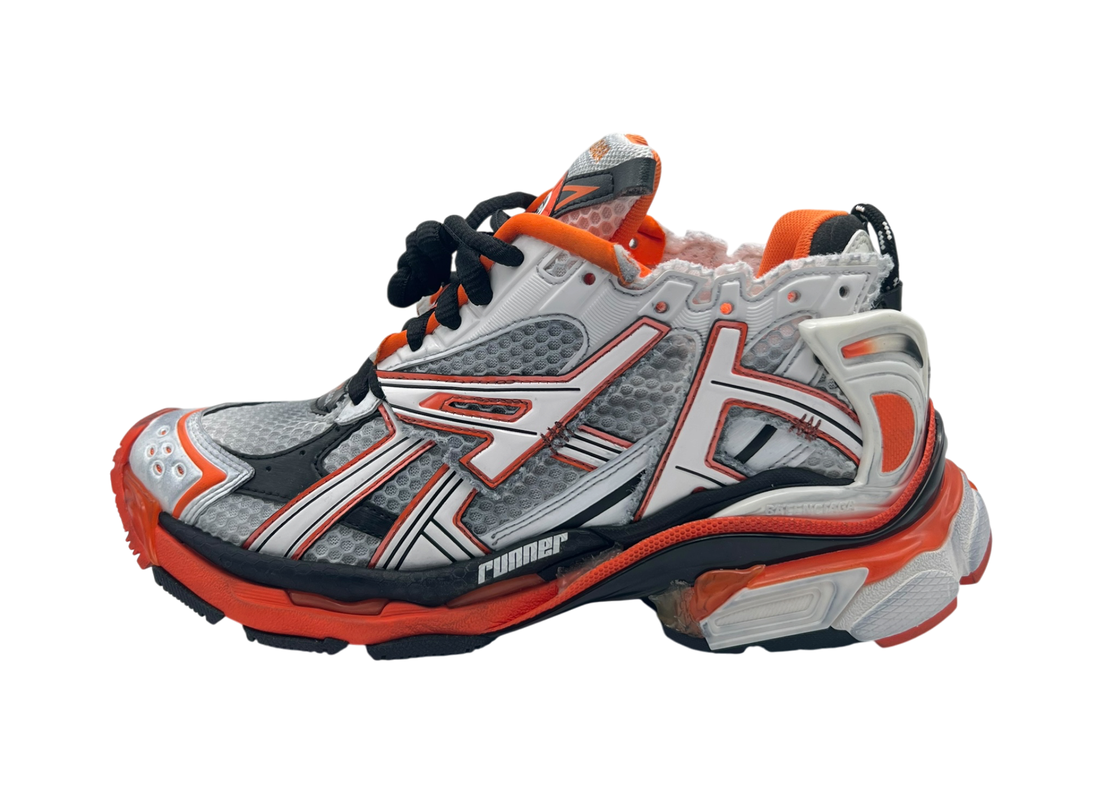 Balenciaga Runner White Orange COND NEW (OG ALL)