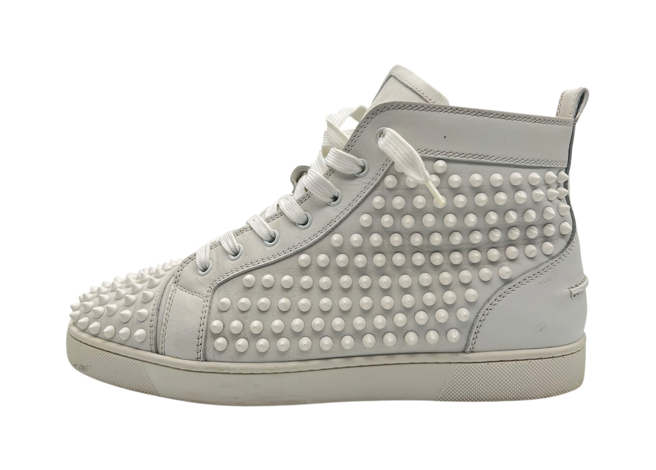 Christian Louboutin Spike High White COND 9/10 (NO BOX)