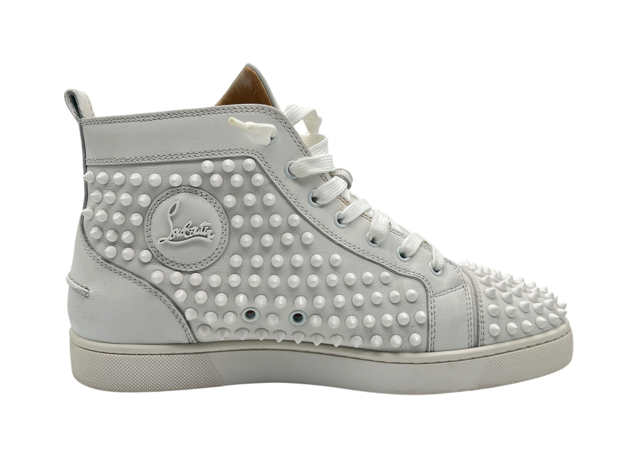 Christian Louboutin Spike High White COND 9/10 (NO BOX)