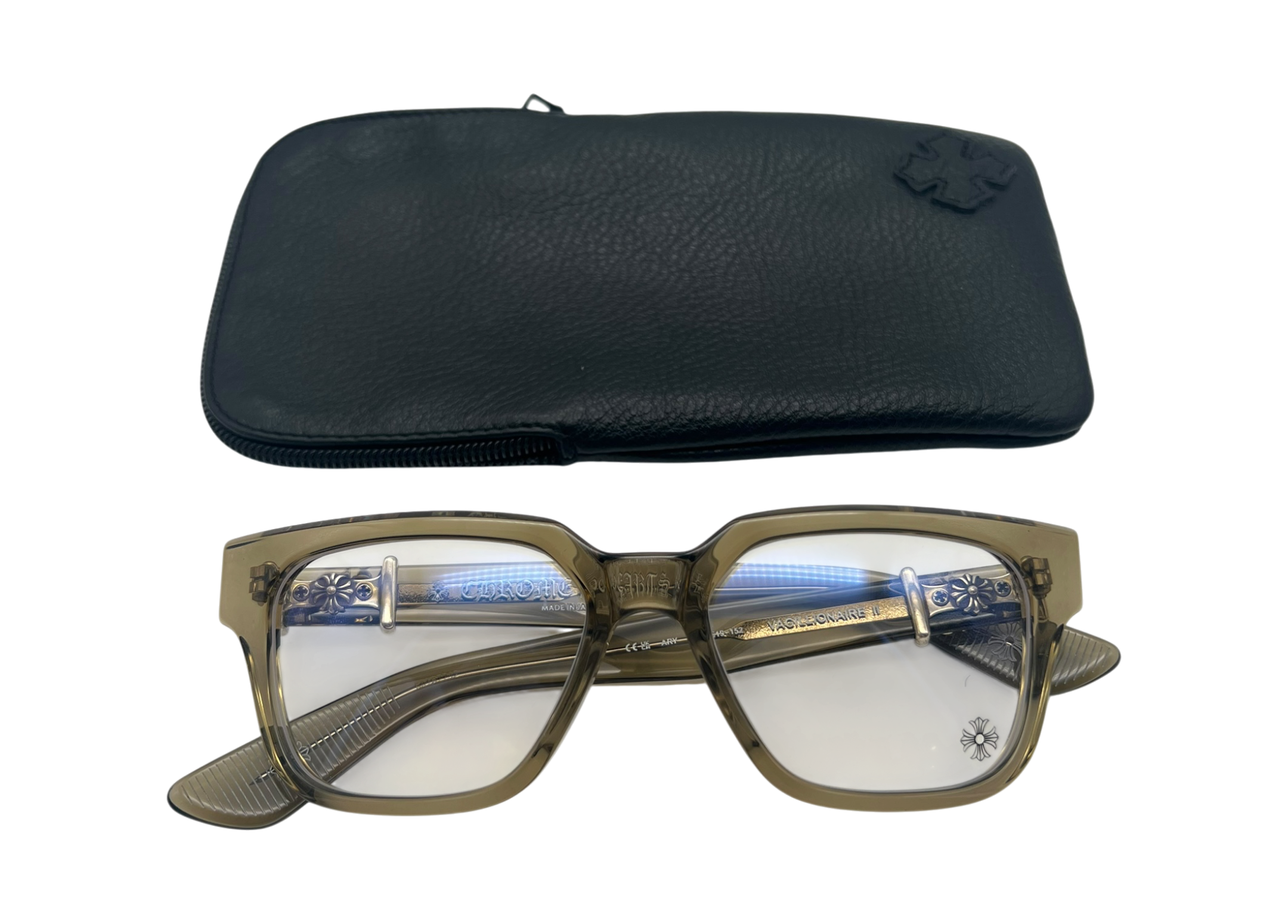 Chrome Hearts Glasses Vagillionaire II Olive COND NEW