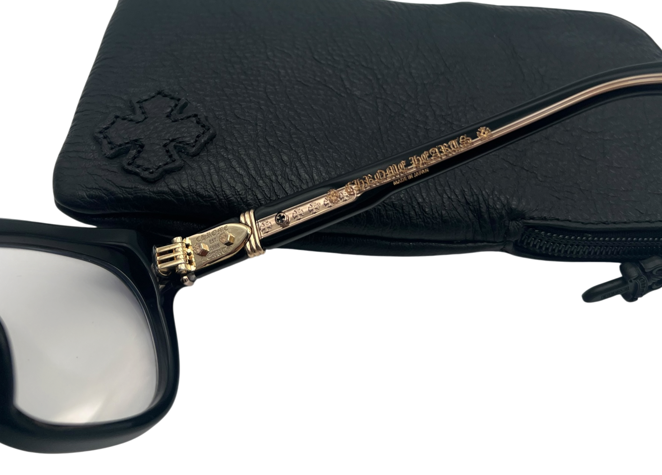 Chrome Hearts Glasses Doable Gold 18K Black COND NEW