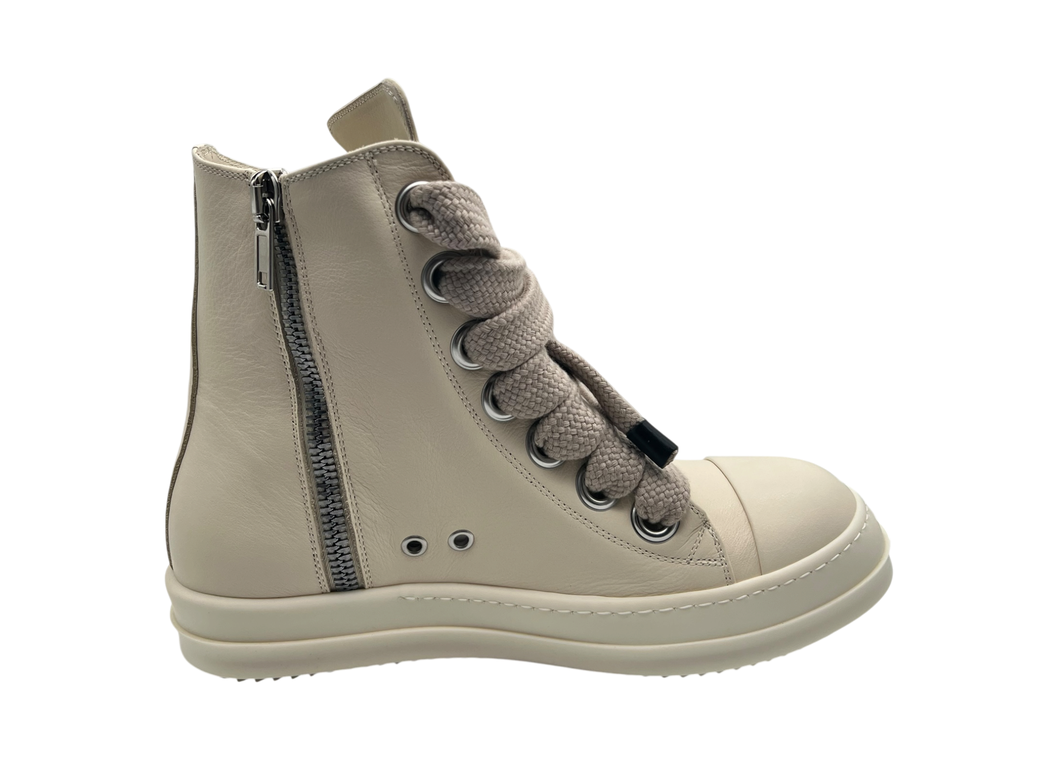 Rick Owens Ramones High Jumbo Leather Total White COND NEW