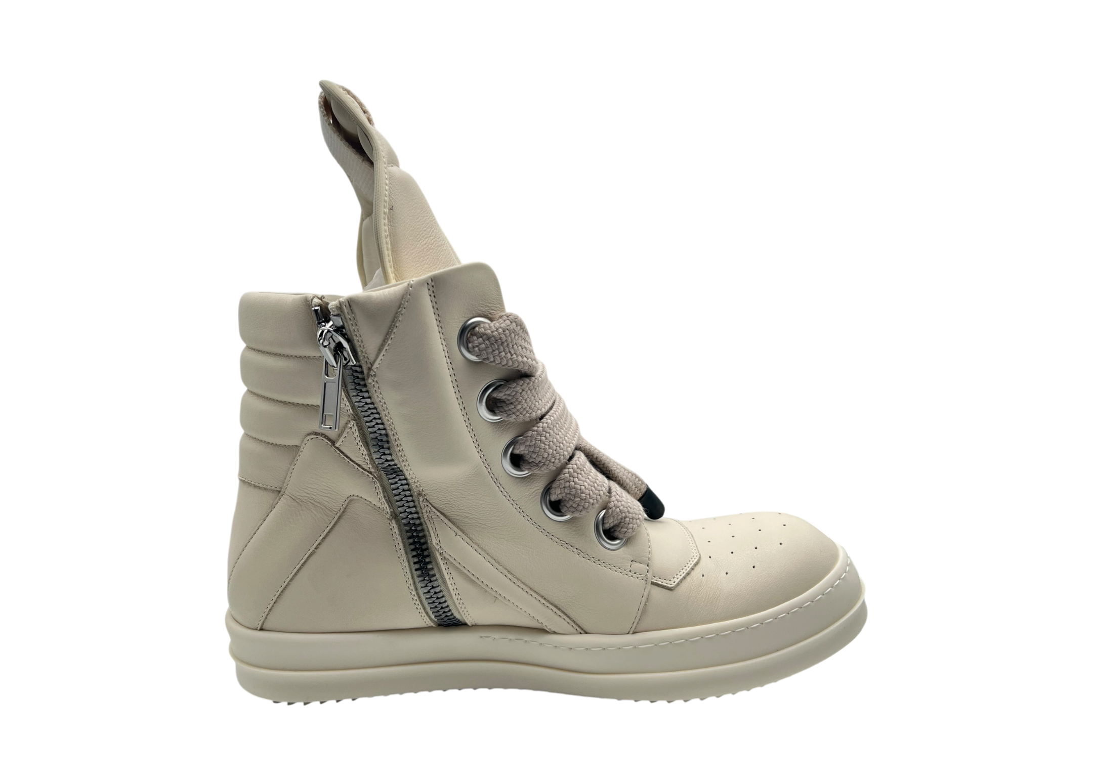 Rick Owens Geobasket Jumbo Leather Total White COND NEW