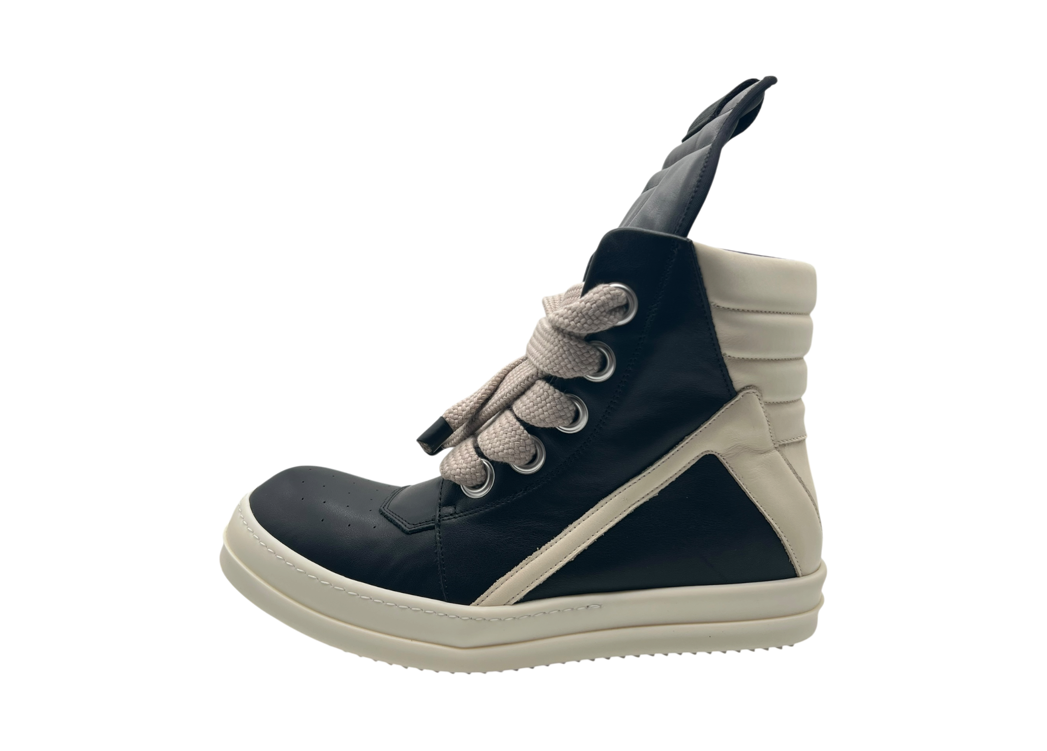 Rick Owens Geobasket Jumbo Leather Black COND NEW