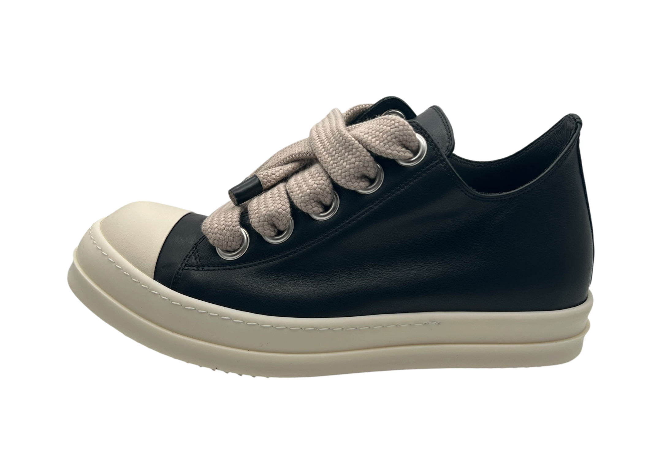 Rick Owens Ramones Low Jumbo Leather Black COND NEW