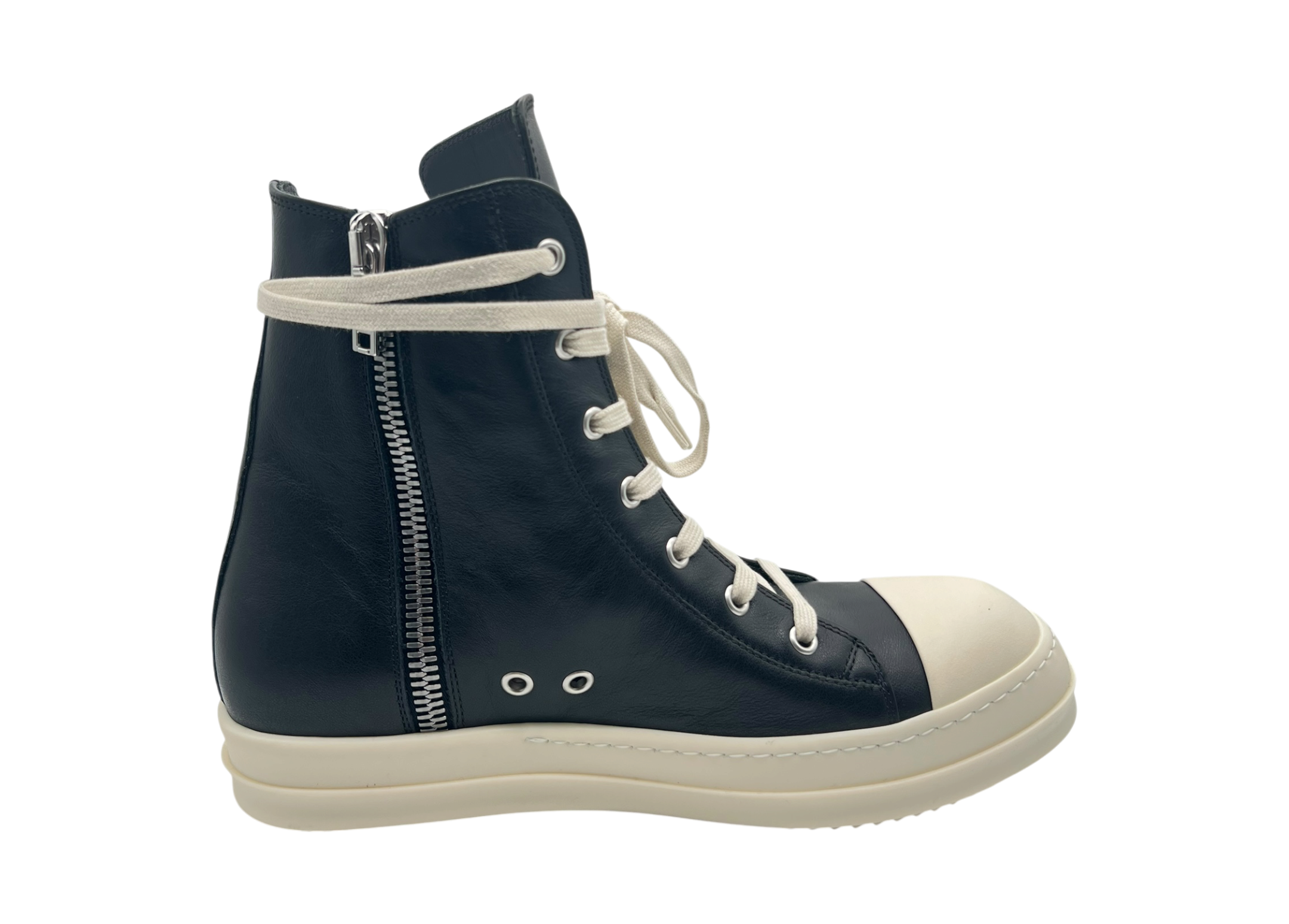Rick Owens Ramones High Leather Black COND NEW