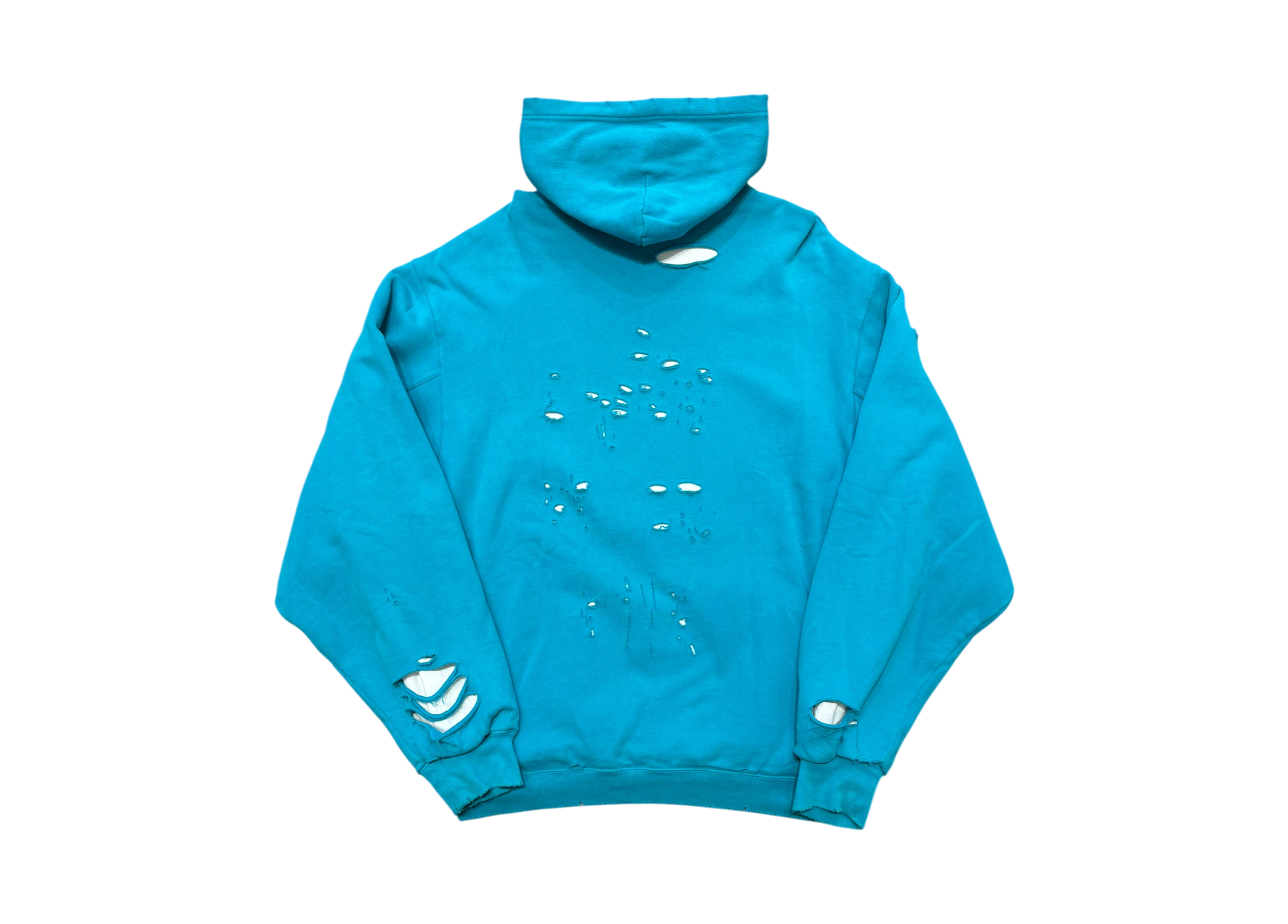 Balenciaga Hoodie Destroyed Aqua COND 9/10 (Fit XL)