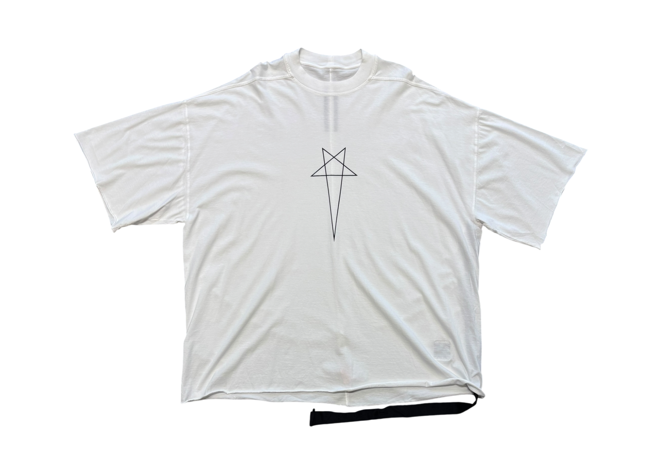 Rick Owens T-Shirt Front Logo White COND 9/10