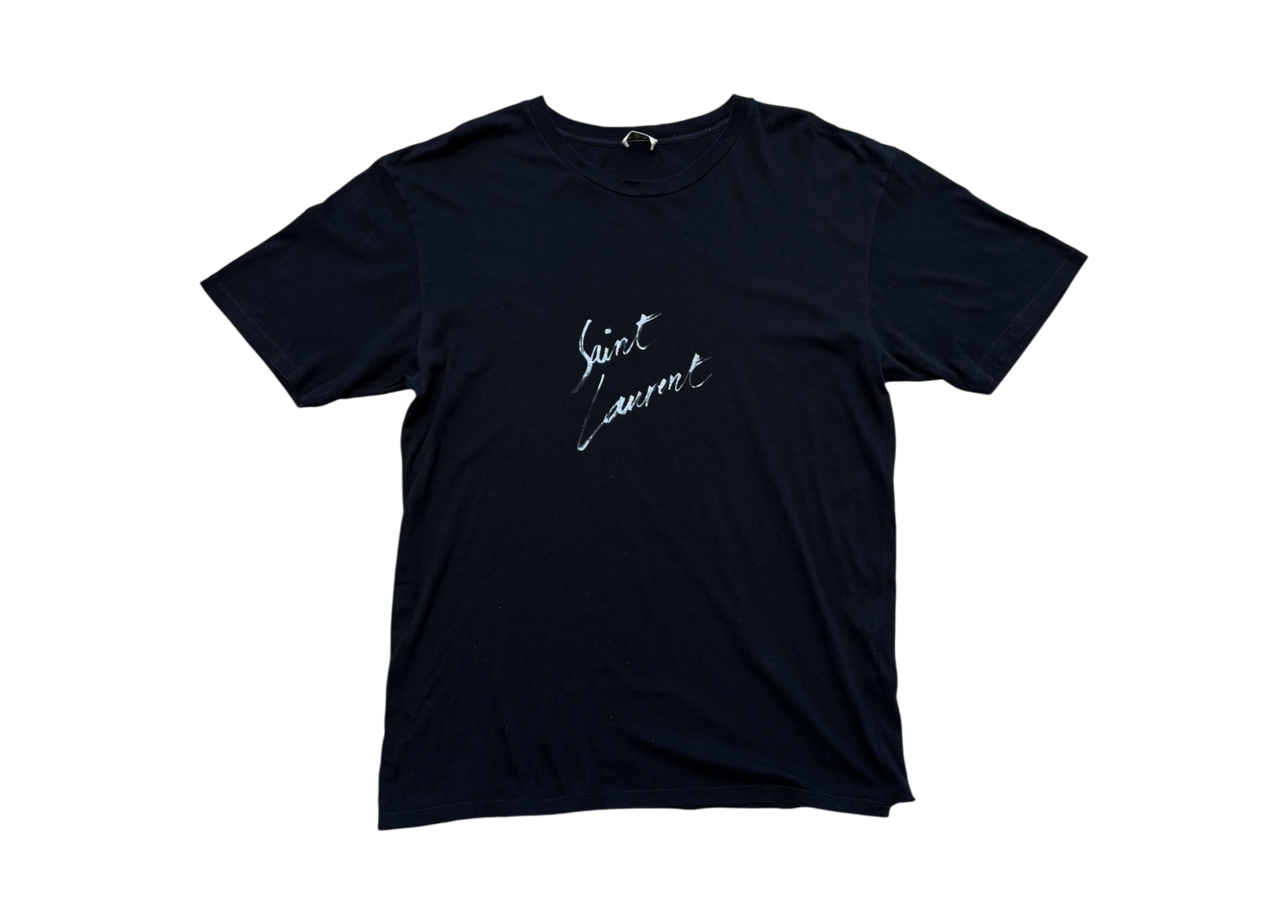 Saint Lauren T-Shirt Signature Logo Black COND 9/10