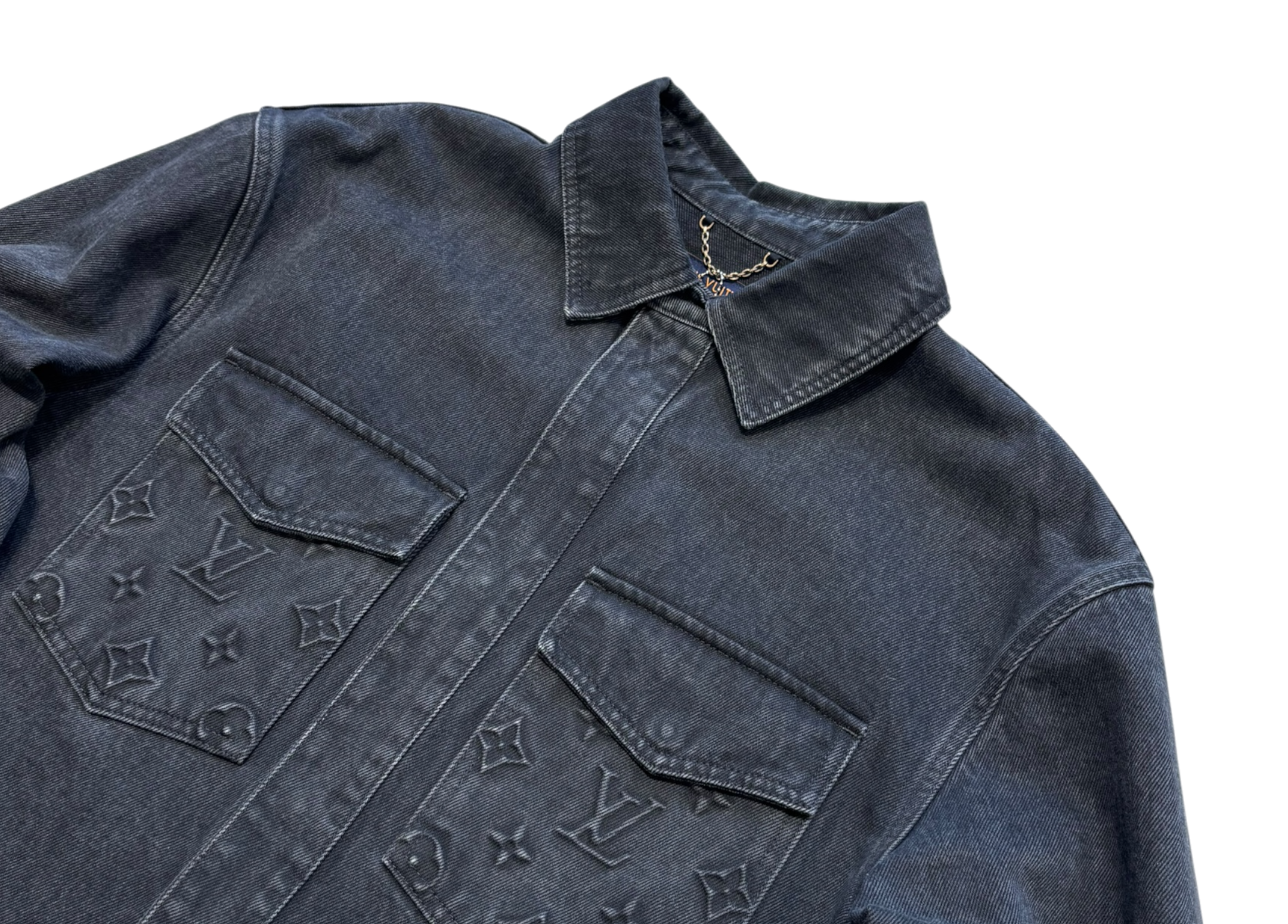 Louis Vuitton Denim Overshirt Monogram Black COND 9.5/10