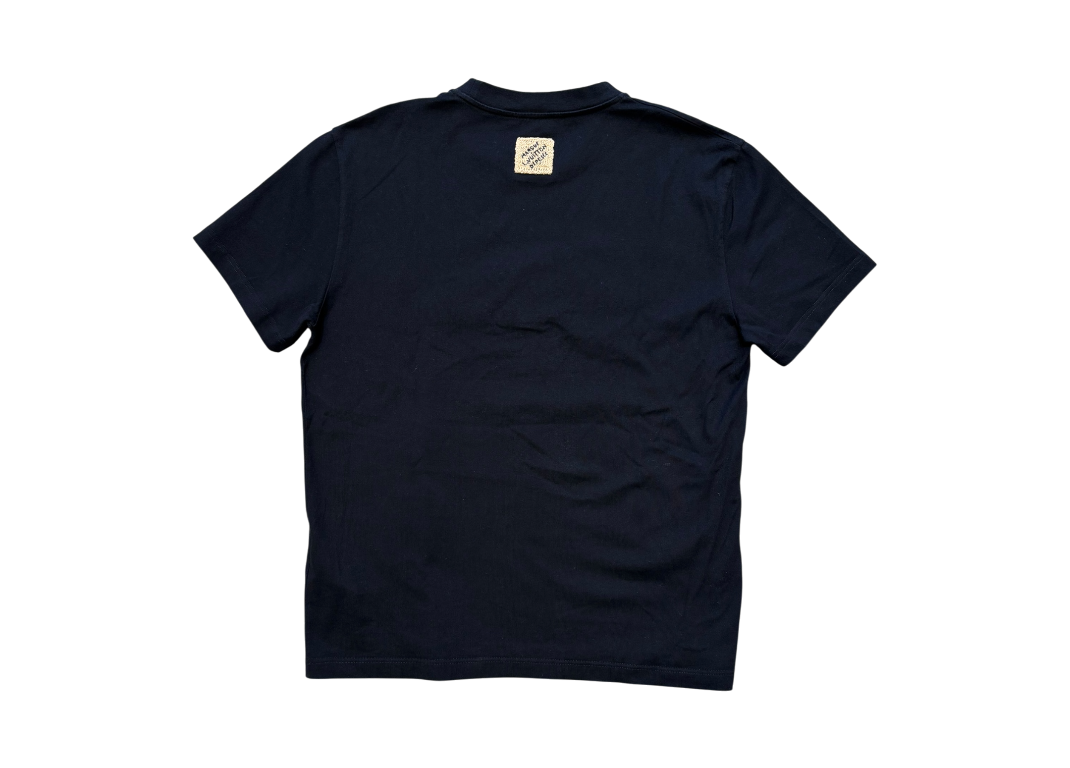 Louis Vuitton T-Shirt Embroidered Signature Black COND 9/10