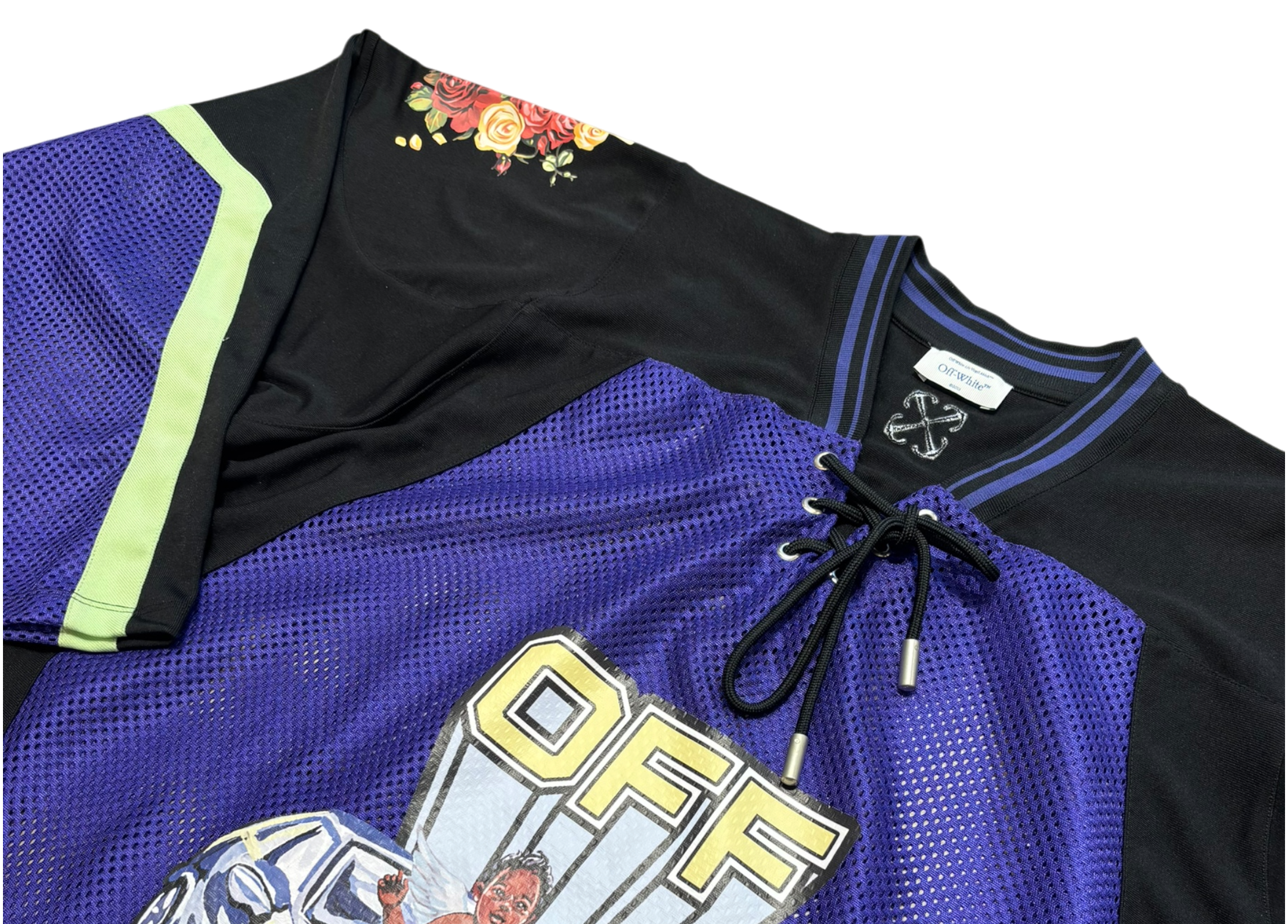 Off-White Jersey Hockey Oversize Car Mesh COND NEW