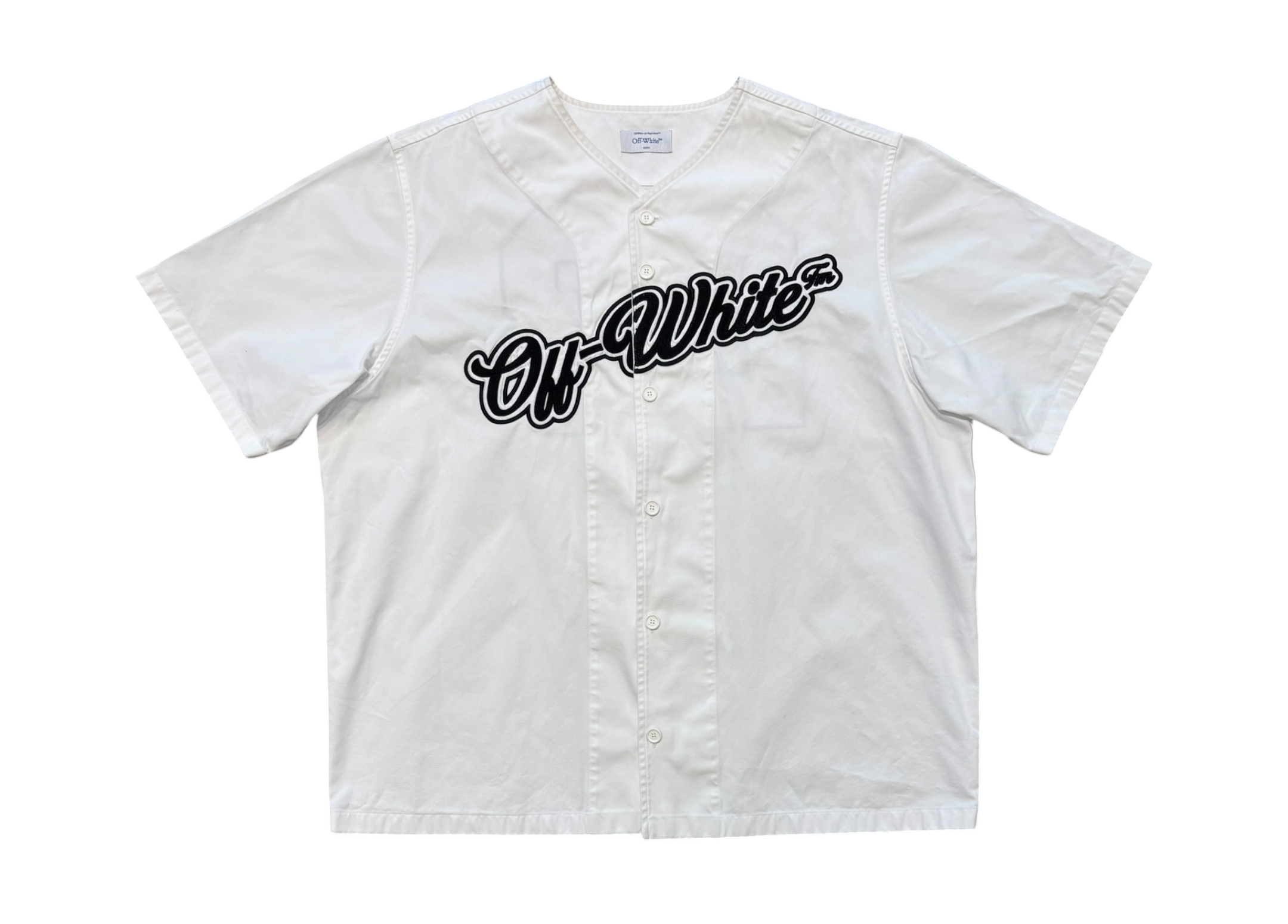 Off-White Baseball Shirt Front Logo COND 9/10