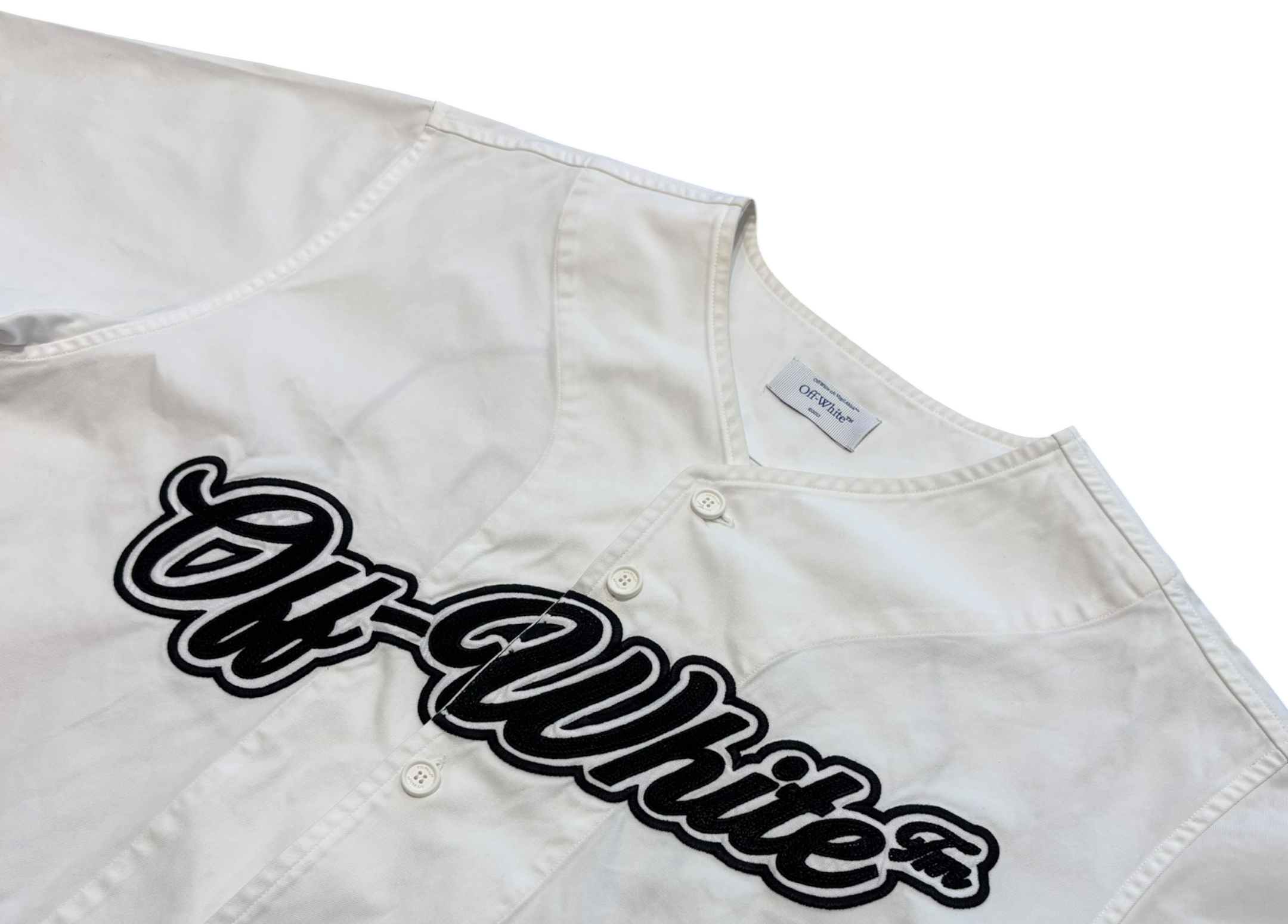 Off-White Baseball Shirt Front Logo COND 9/10