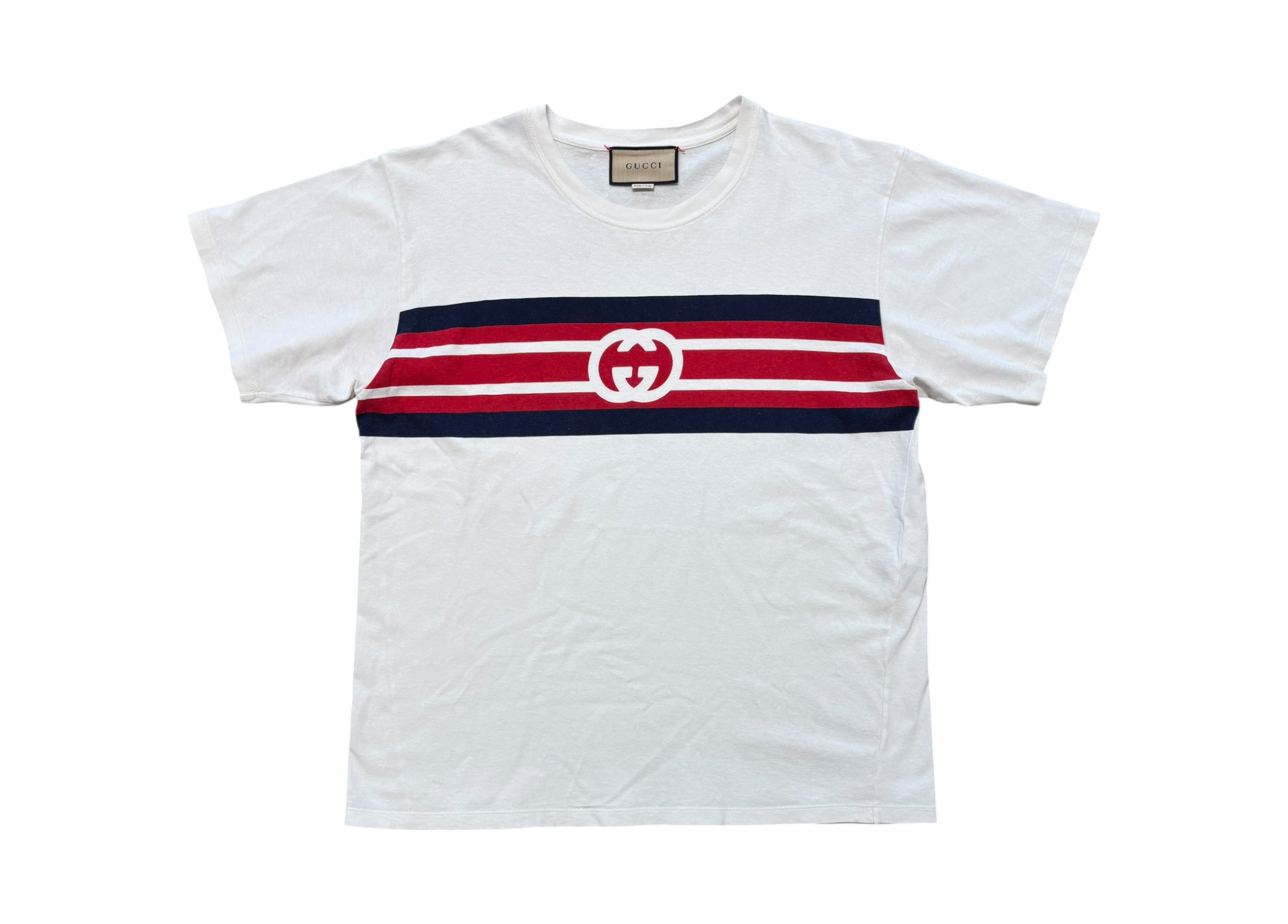 Gucci T-shirt Interlocking G Striped COND 8.5/10