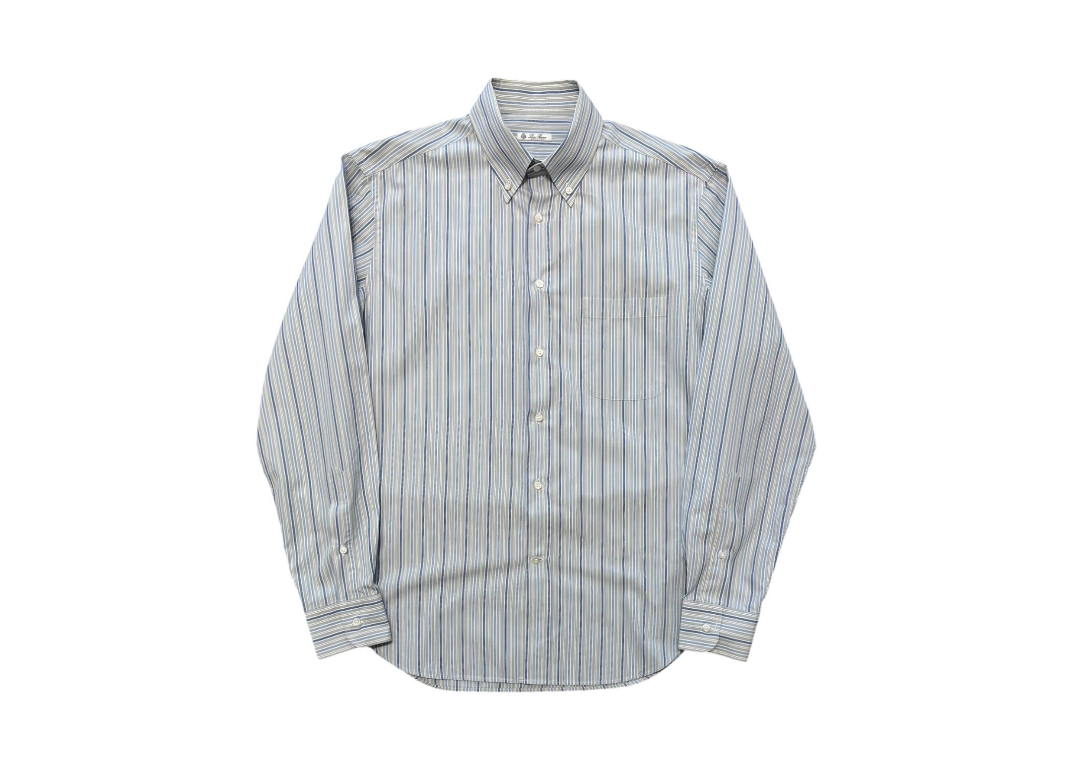 Loro Piana Shirt Elia Striped Azure COND 9.8/10