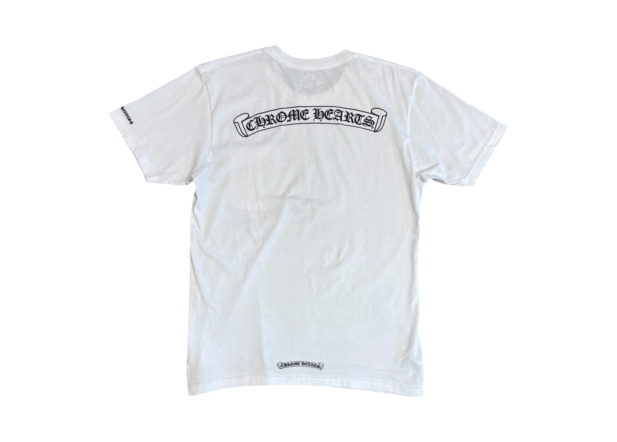 Chrome Hearts T-shirt Scroll Logo Pocket White COND 9.5/10