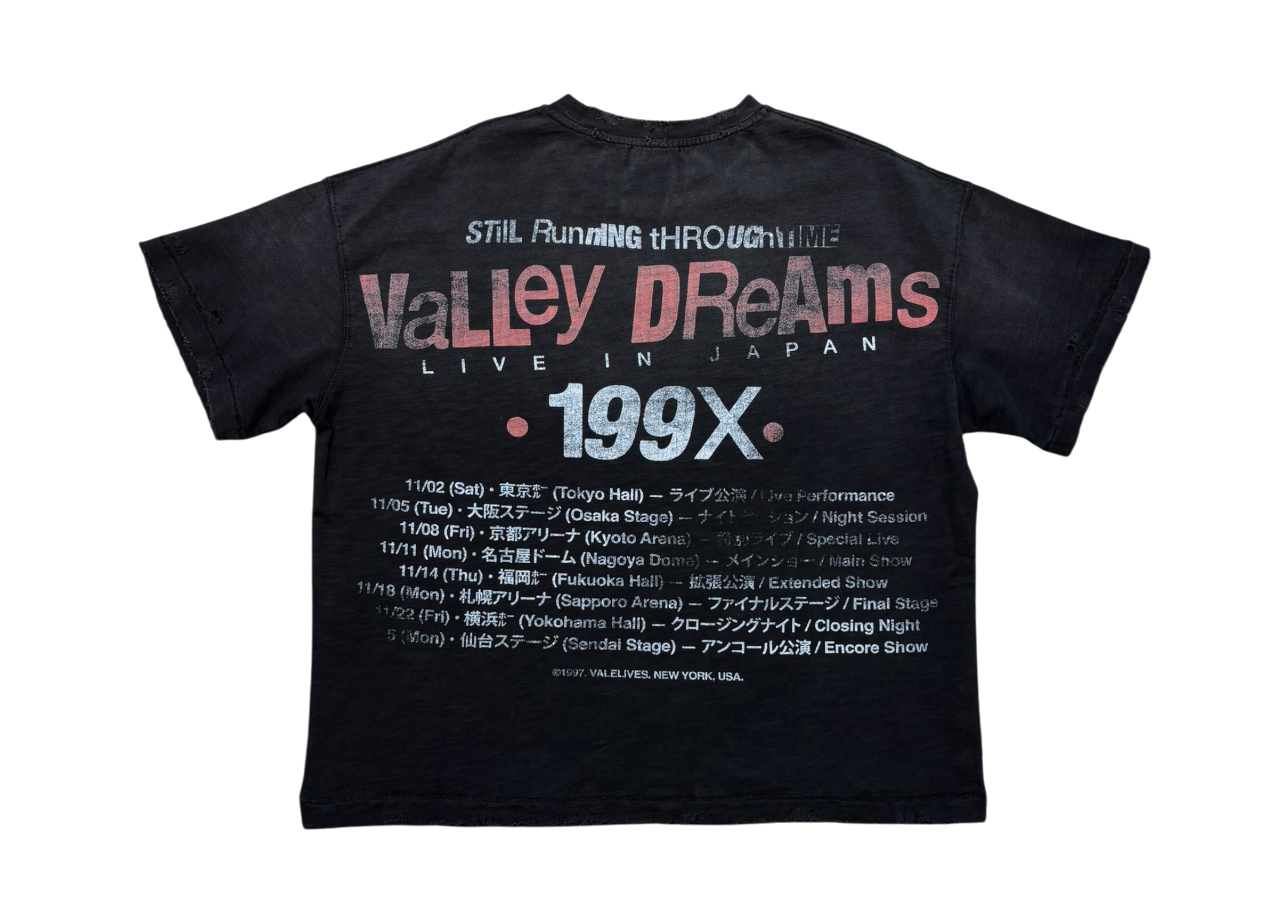 Vale Forever T-Shirt Tour Tee Black COND NEW