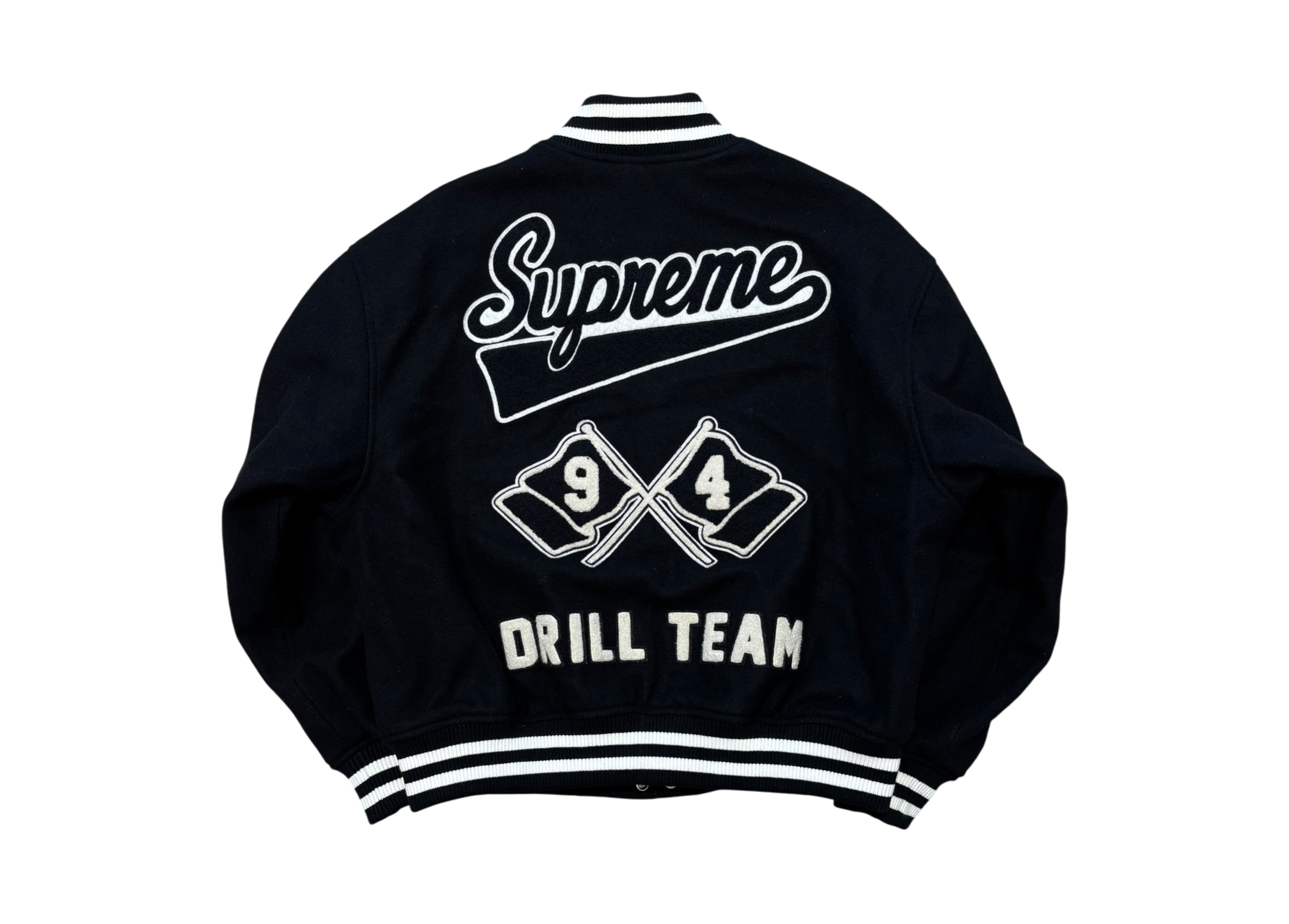 Supreme Varsity Jacket Drill Team Black COND NEW