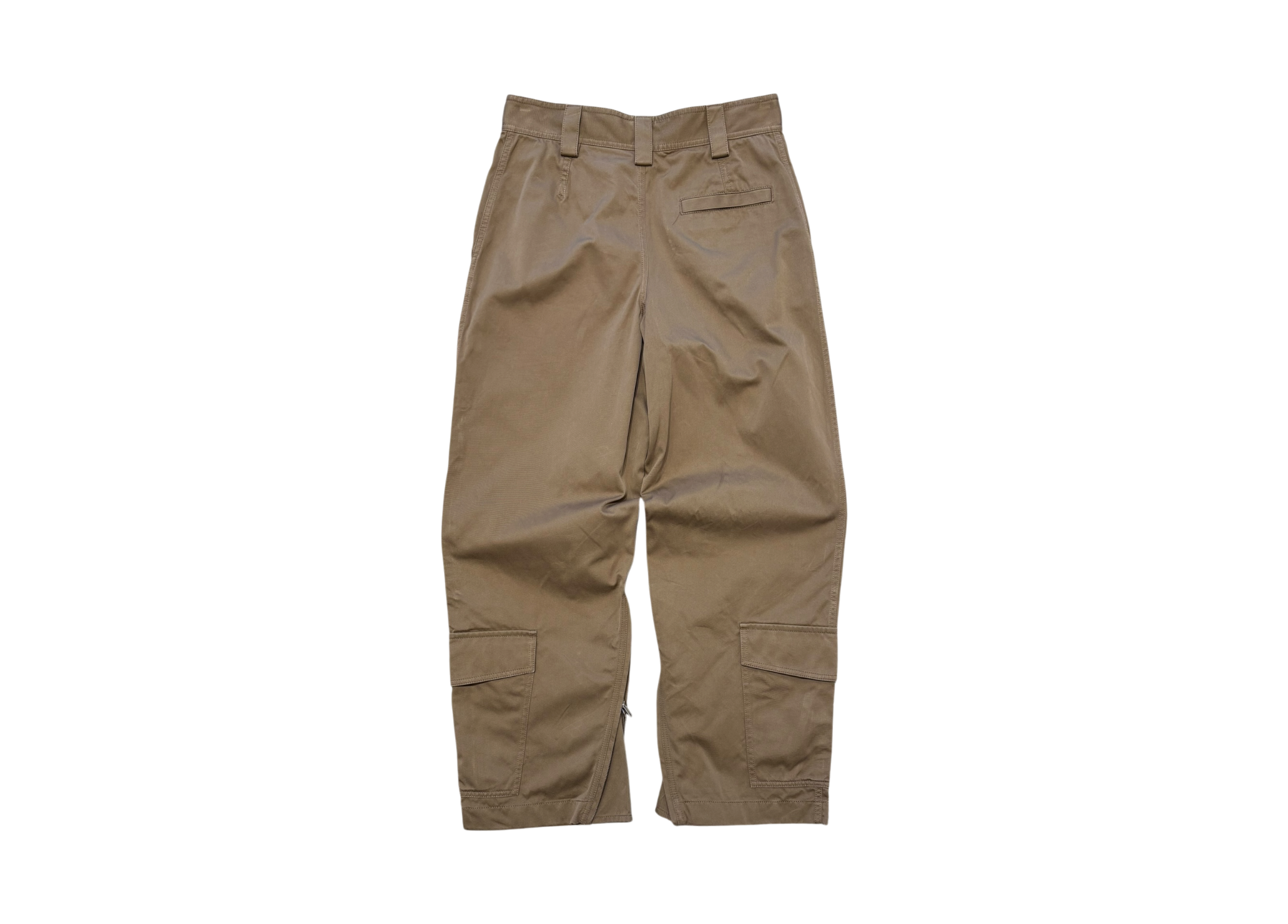 Bottega Veneta Pants Cargo Zip Cotton Khaki COND 9/10