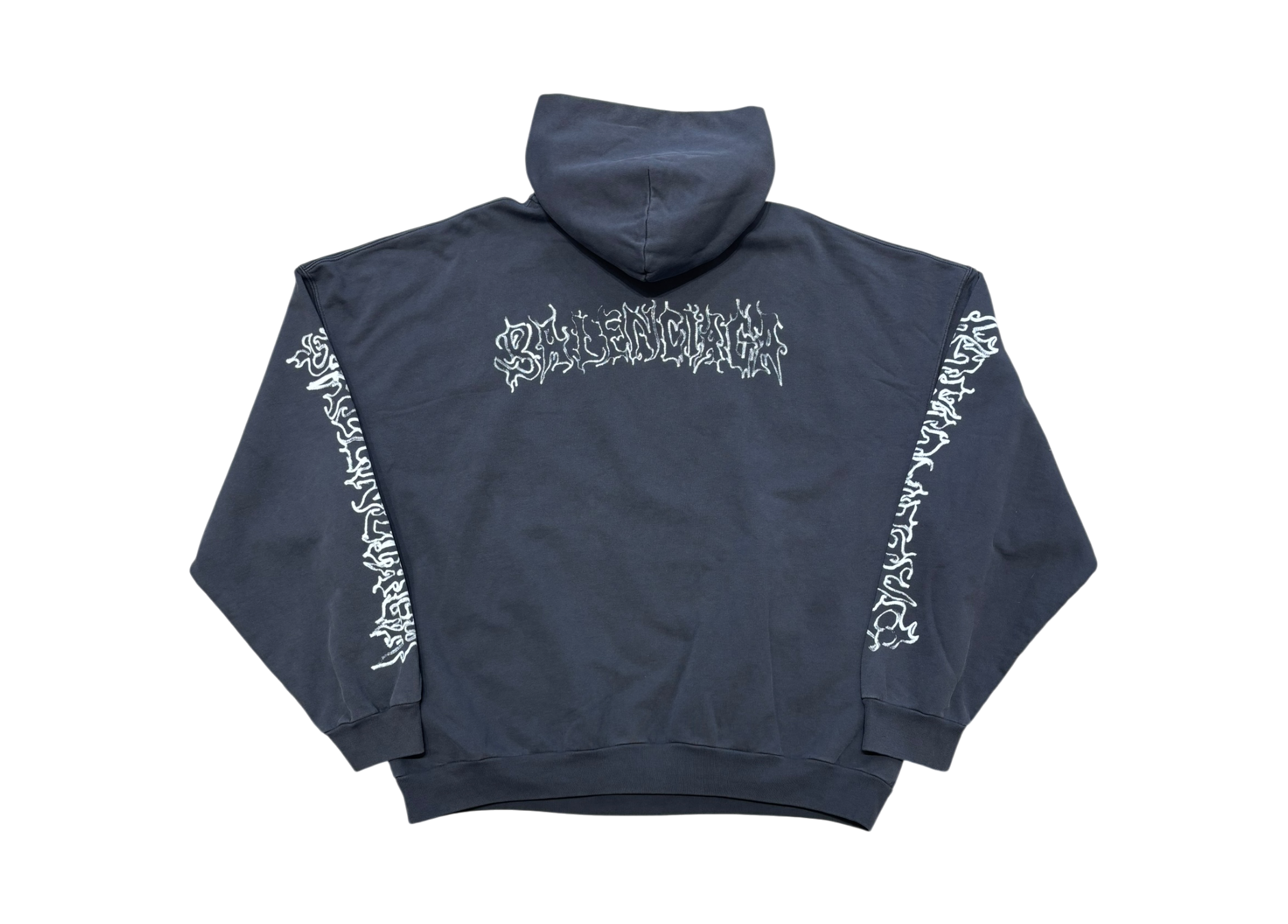 Balenciaga Hoodie DIY Metal Outline Oversize COND NEW