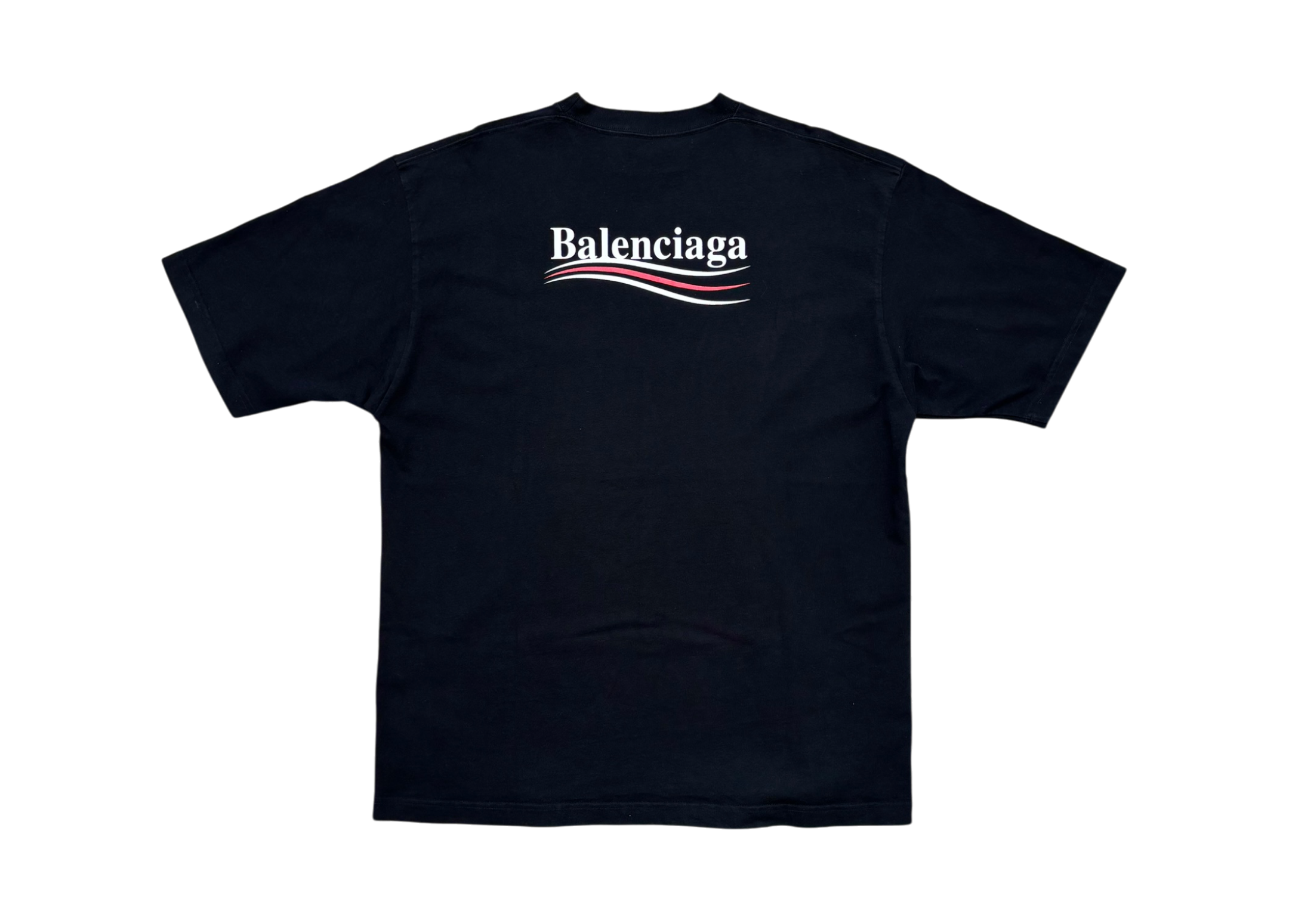 Balenciaga T-shirt Waves Logo Black COND 9.5/10