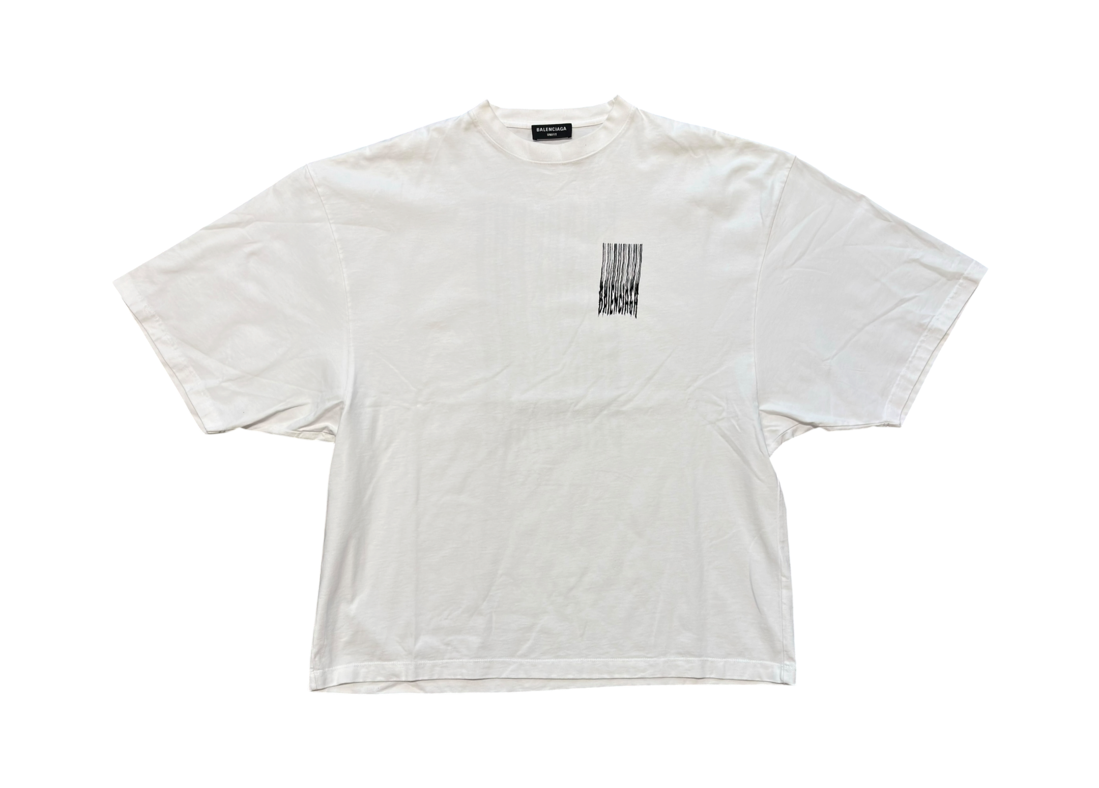 Balenciaga T-shirt Barcode White COND 9/10 (fit XXL)