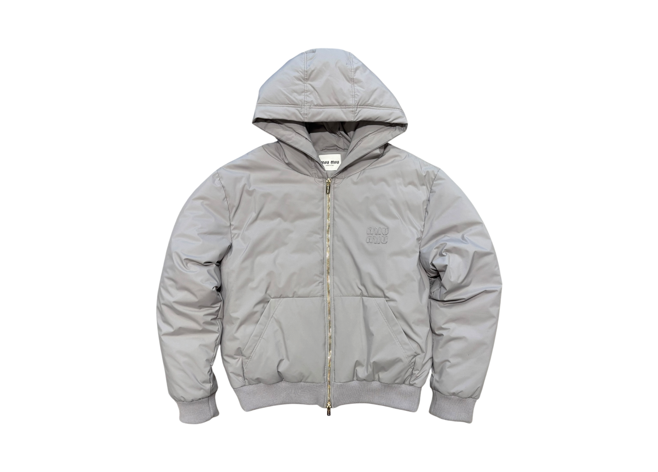 Miu Miu Jacket Puffer Grey COND 9.5/10