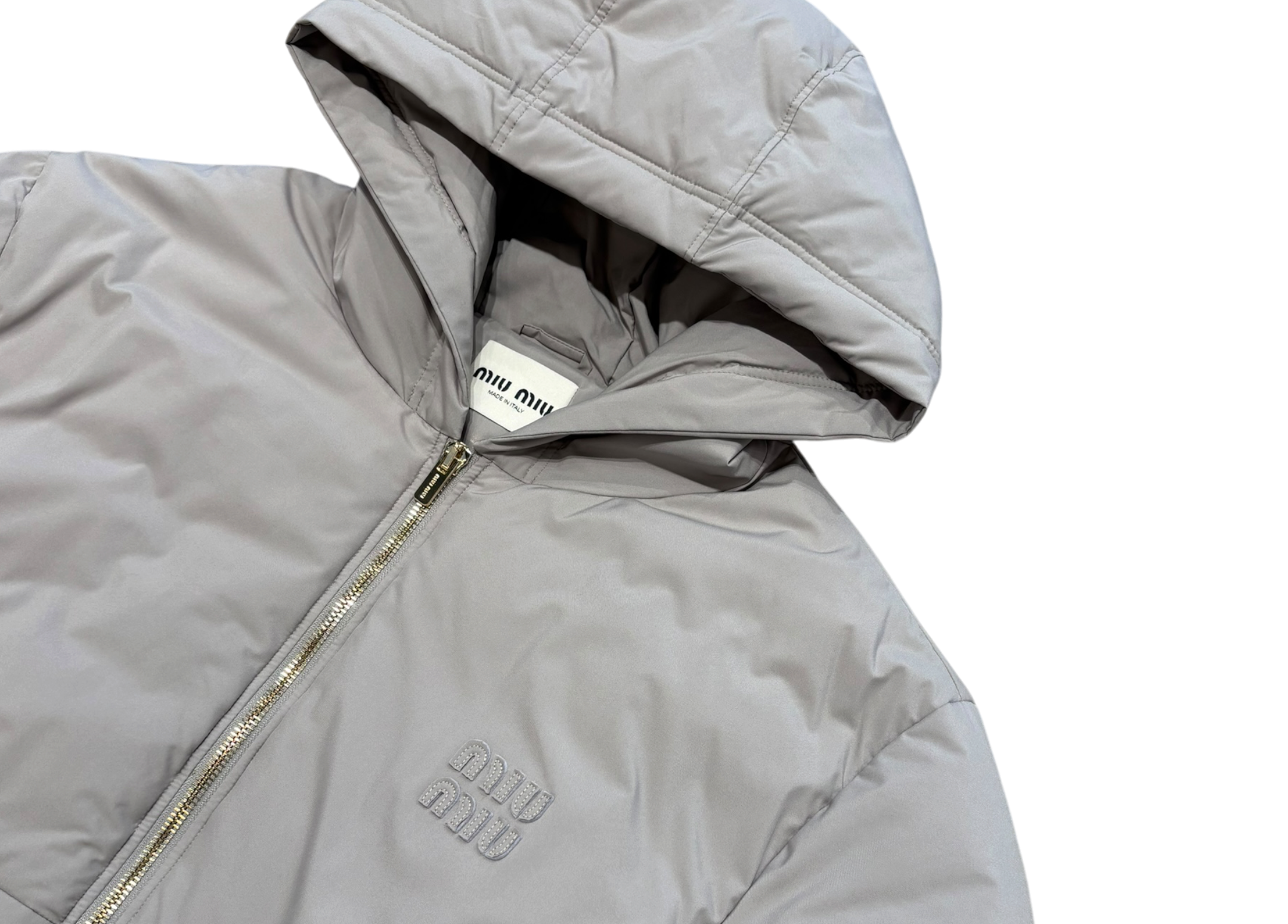 Miu Miu Jacket Puffer Grey COND 9.5/10