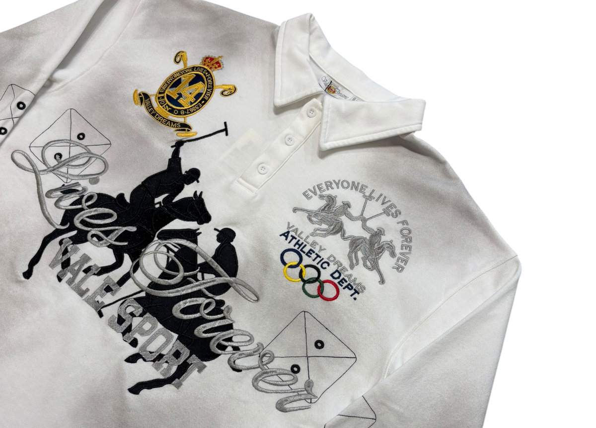 Vale Forever Polo Longsleeve Presidente Rugby White