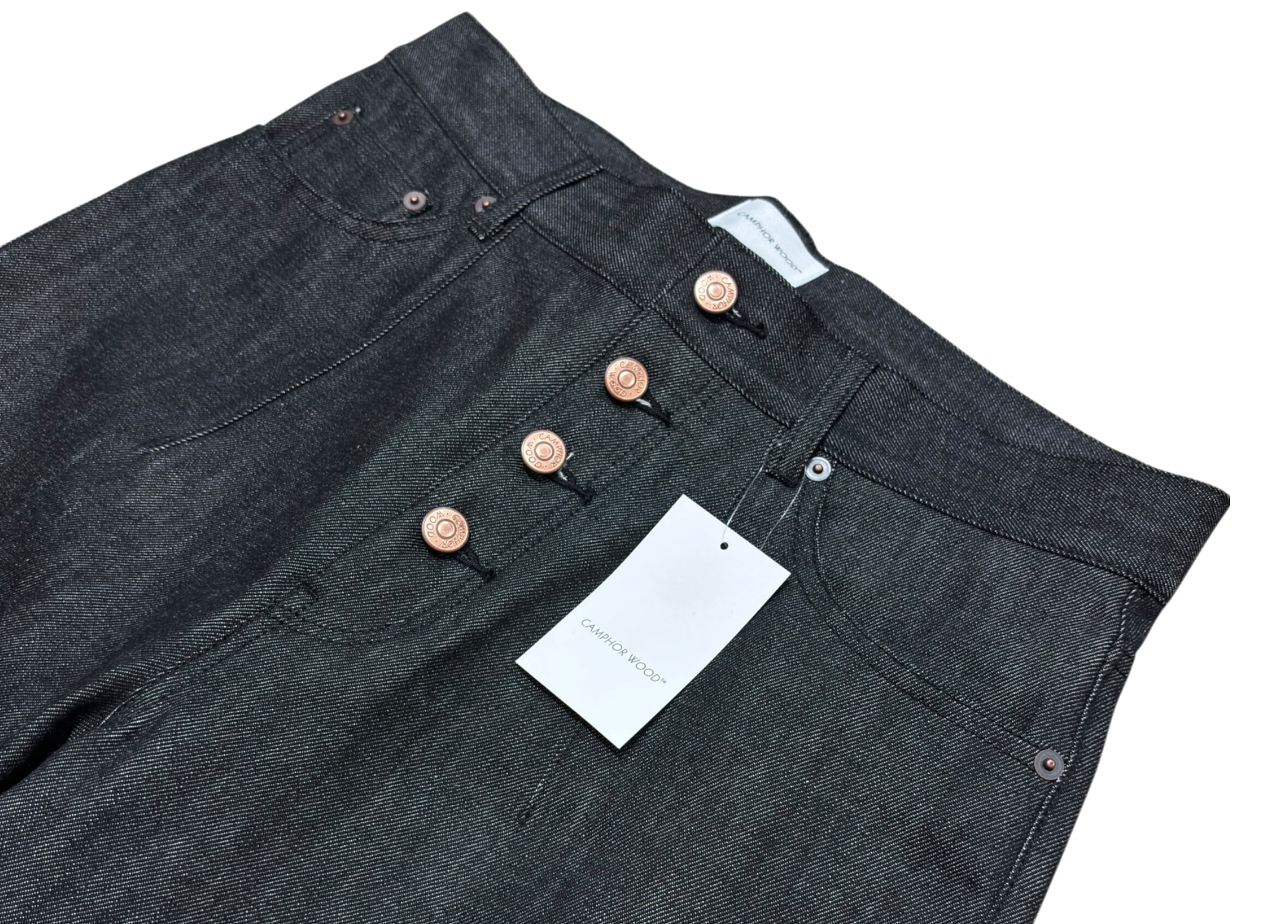 Camphor Wood Denim Pants Made In Japan 130oz Indigo Black COND NEW