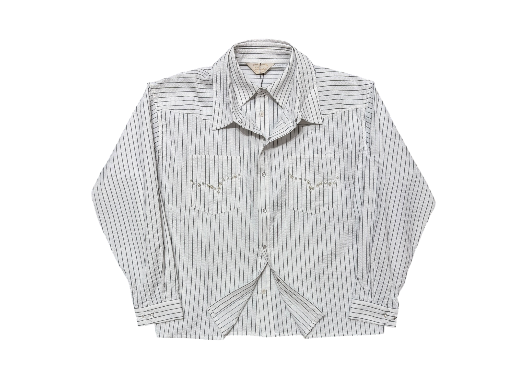 Abuku Shirt Double Layered Pear White Stripe COND NEW