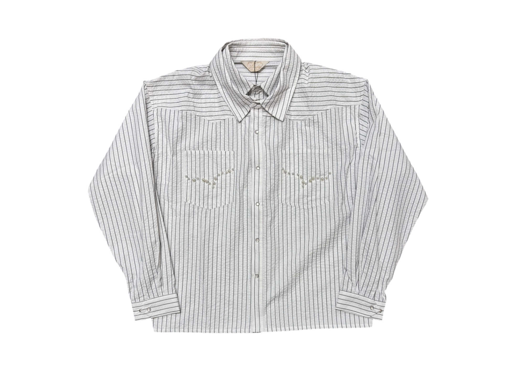 Abuku Shirt Double Layered Pear White Stripe COND NEW
