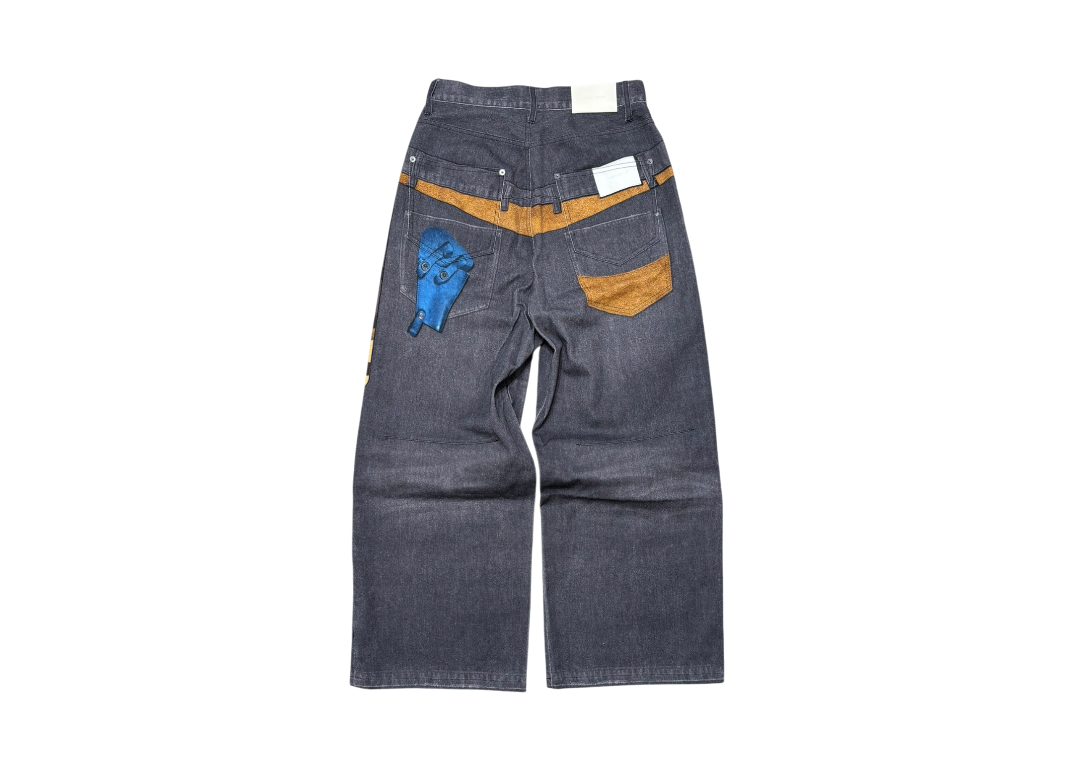 Camphor Wood Pants Print Cowboy Pistol COND NEW
