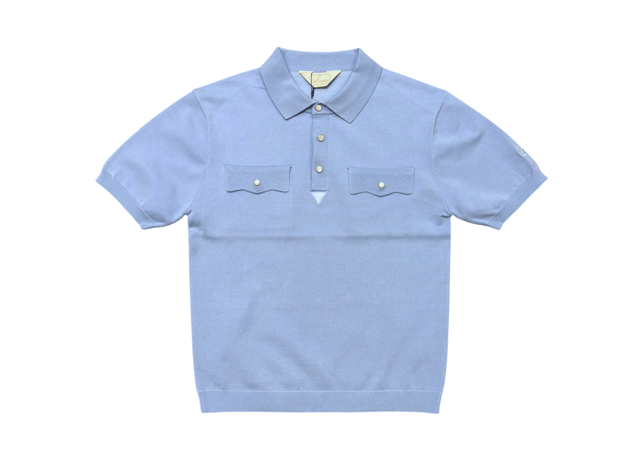 Abuku Polo Shirt Pearl Knit Western Azure COND NEW