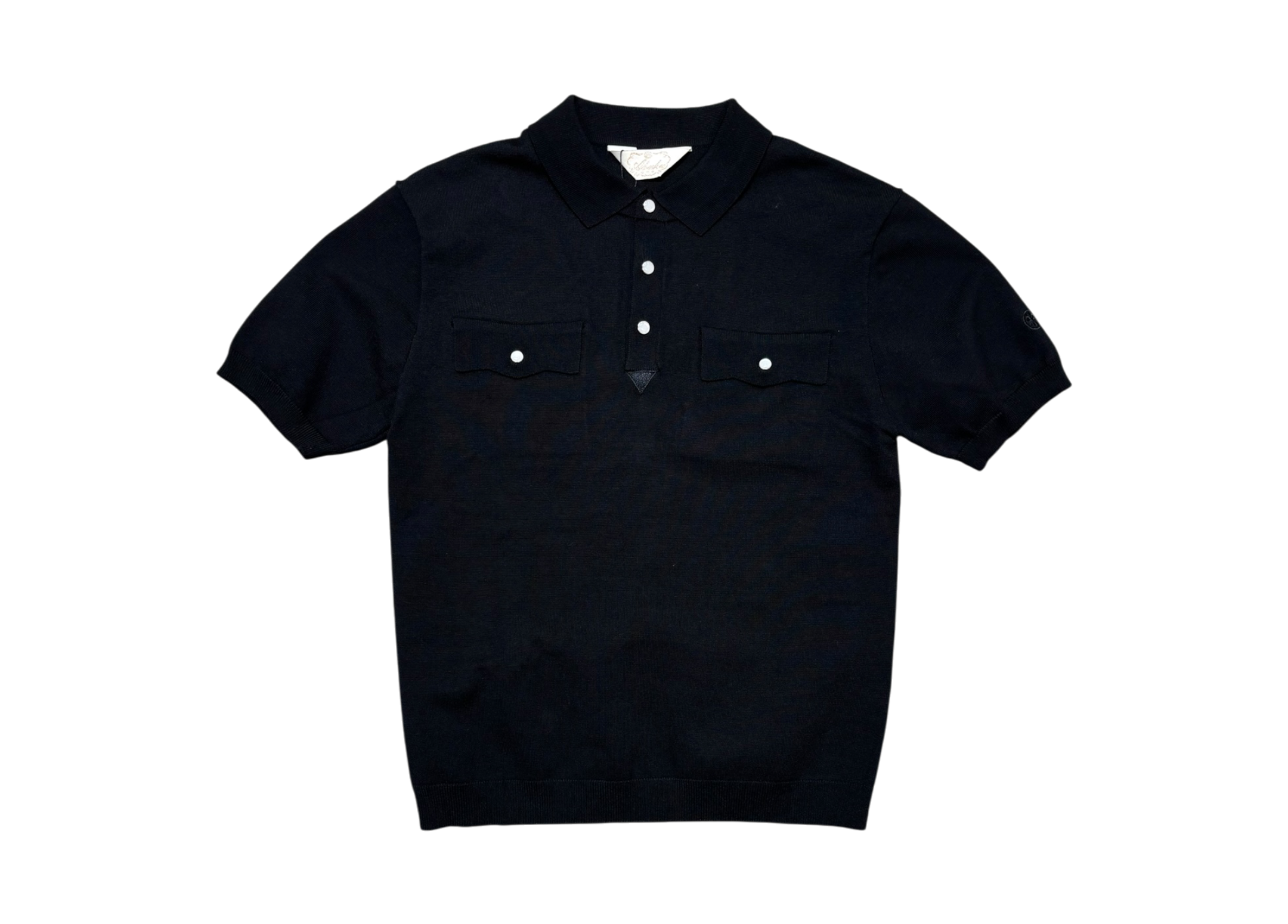 Abuku Polo Shirt Pearl Knit Western Black COND NEW
