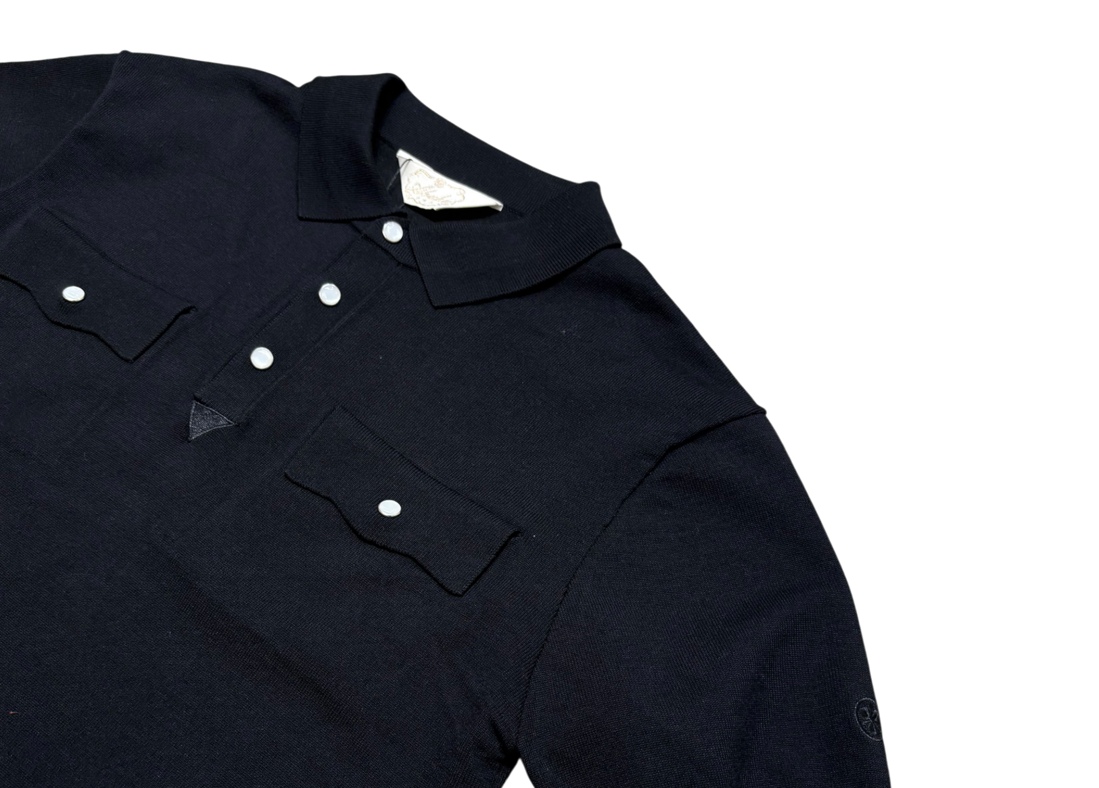 Abuku Polo Shirt Pearl Knit Western Black COND NEW