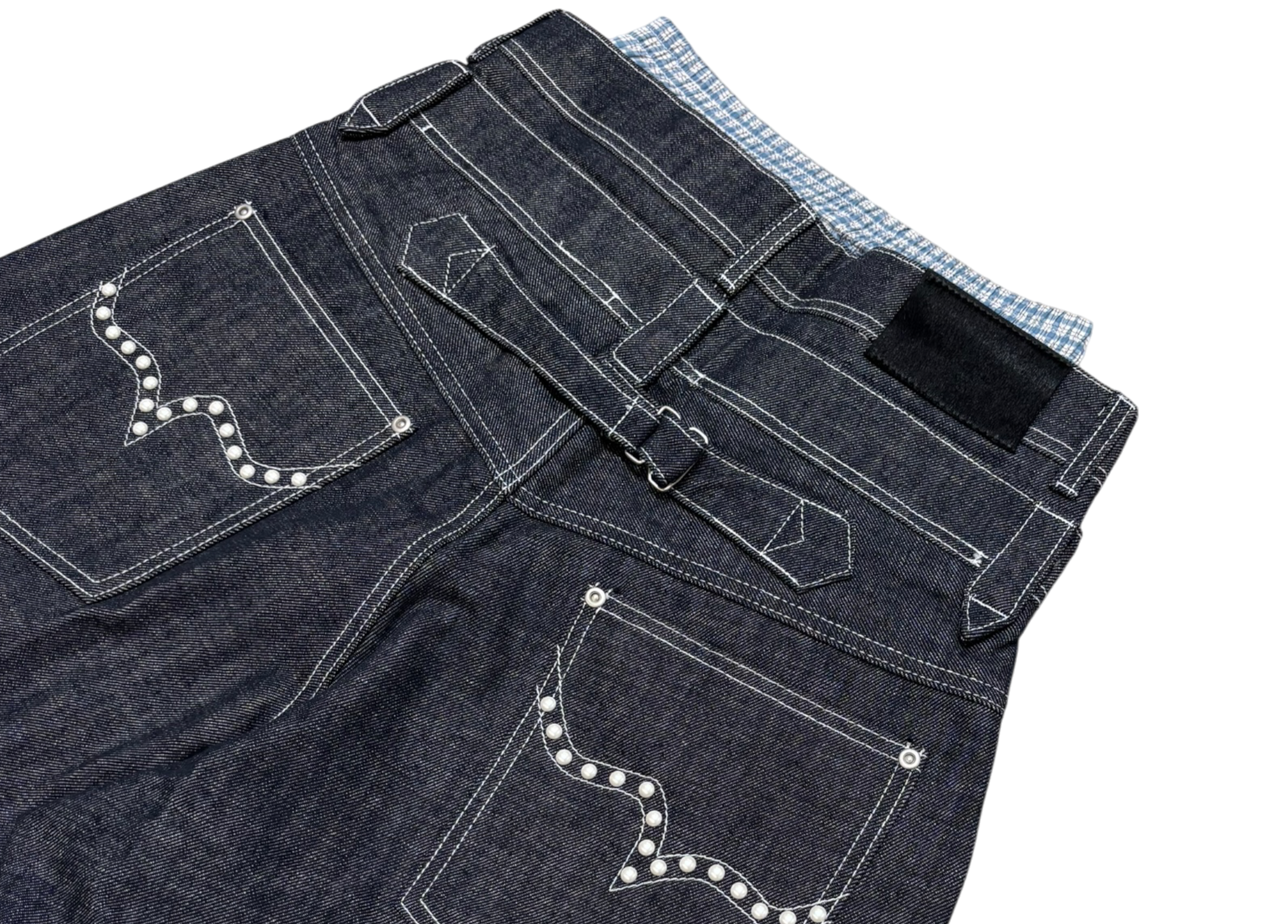 Abuku Denim Pant 3 Layered Pearl Low-Rise COND NEW