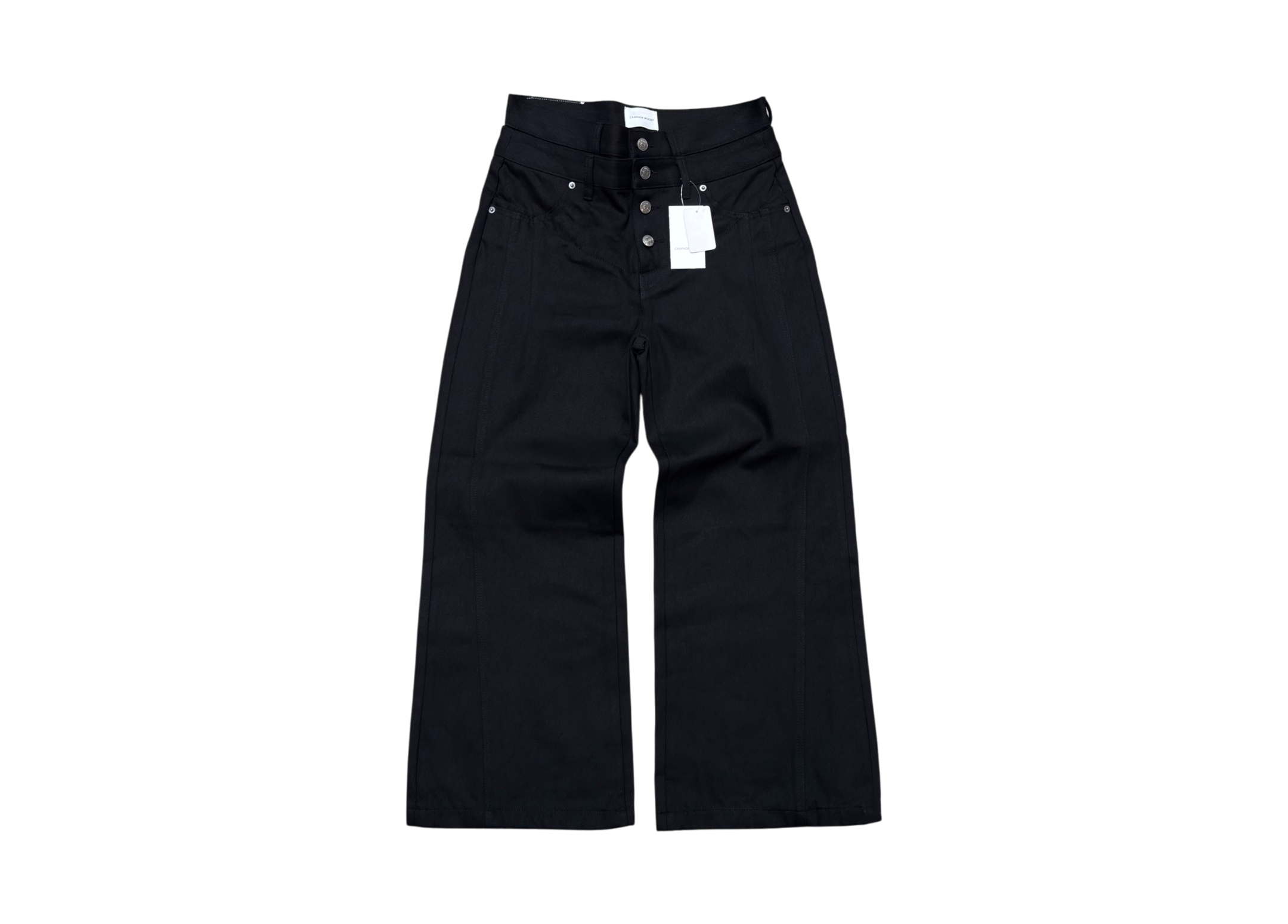 Camphor Wood Denim Pants Double Waist Black COND NEW