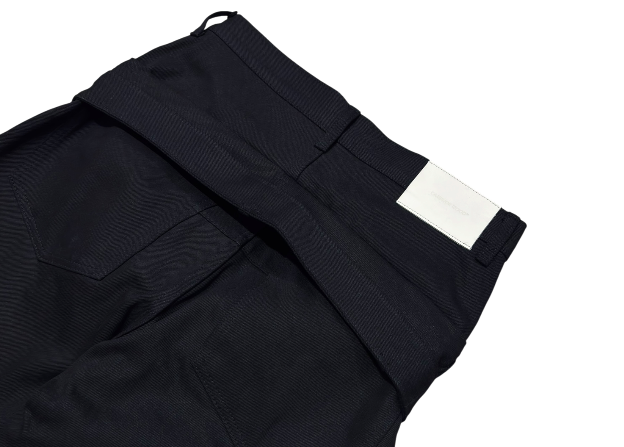 Camphor Wood Denim Pants Double Waist Black COND NEW