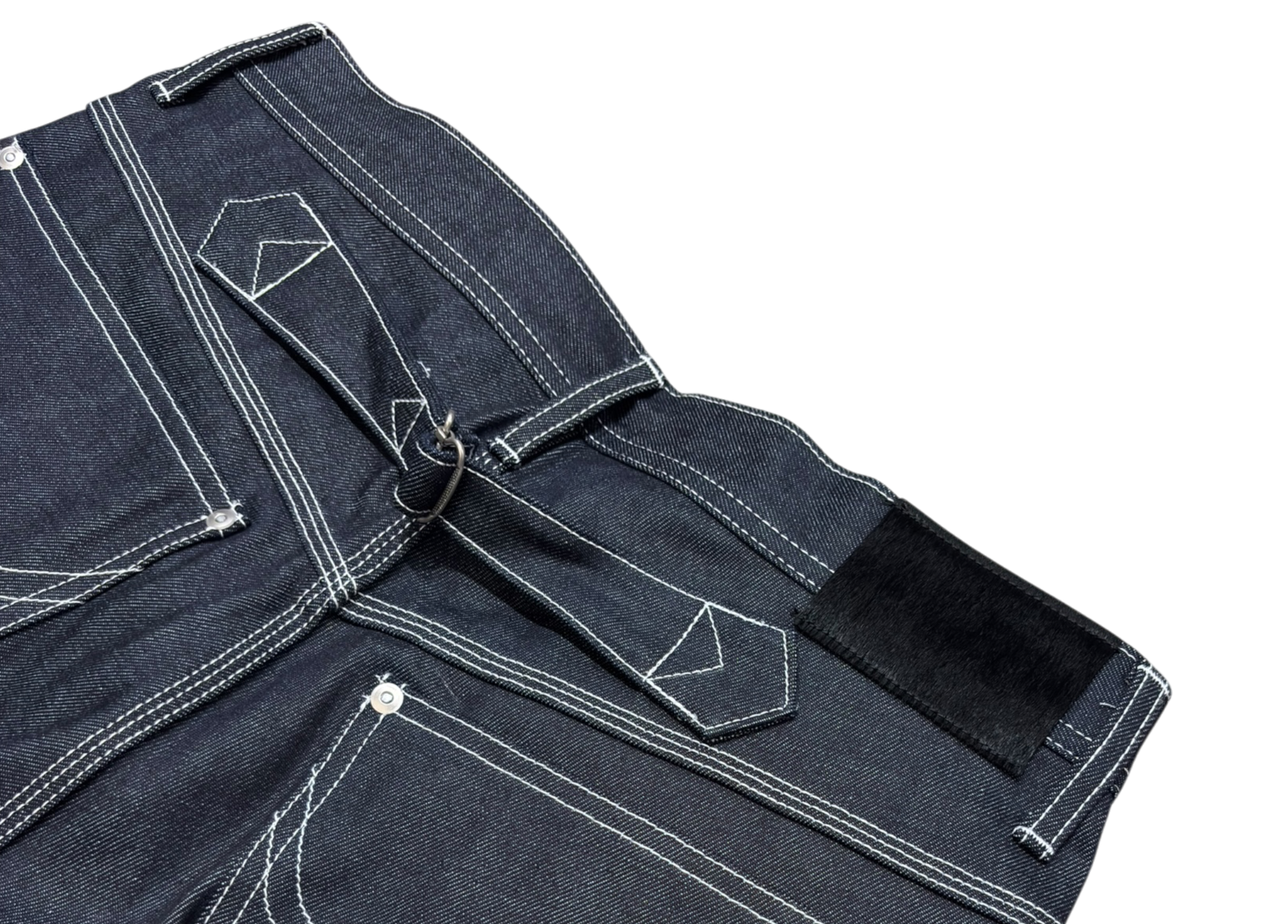 Abuku Jorts Baggy Selvedge Check Glap Indigo COND NEW